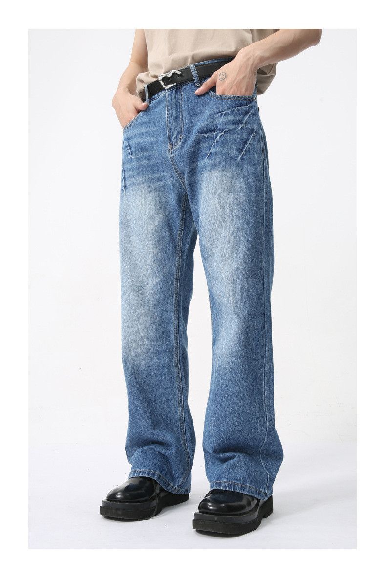 Japanese Brand × Jean American high street lightning flared washed jeans y2k Size US 32 / EU 48 - 4 Thumbnail