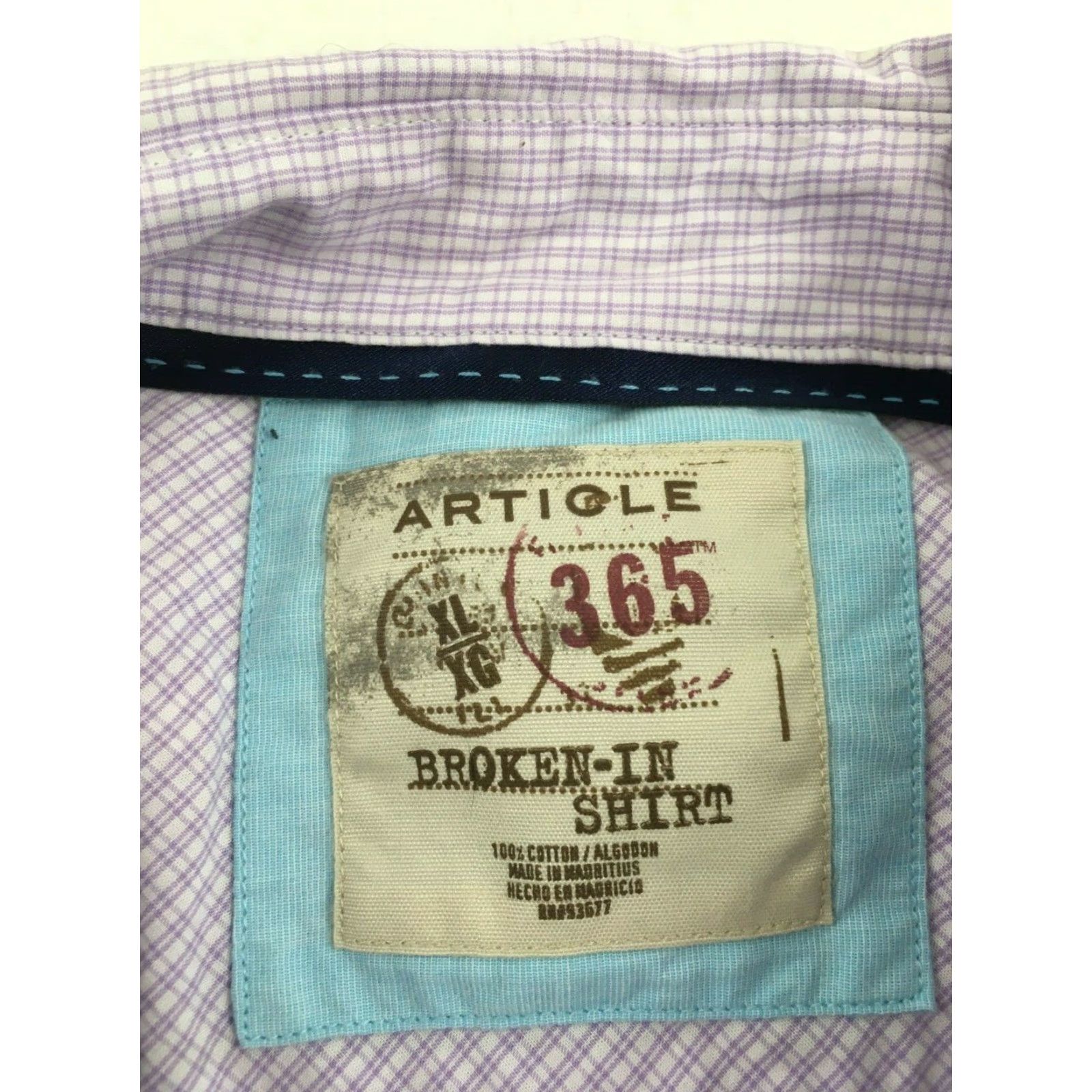 Vintage Article Shirt Men's XL Button Up Long Sleeve Side Pocket Checkered Cotton Size US XL / EU 56 / 4 - 6 Thumbnail
