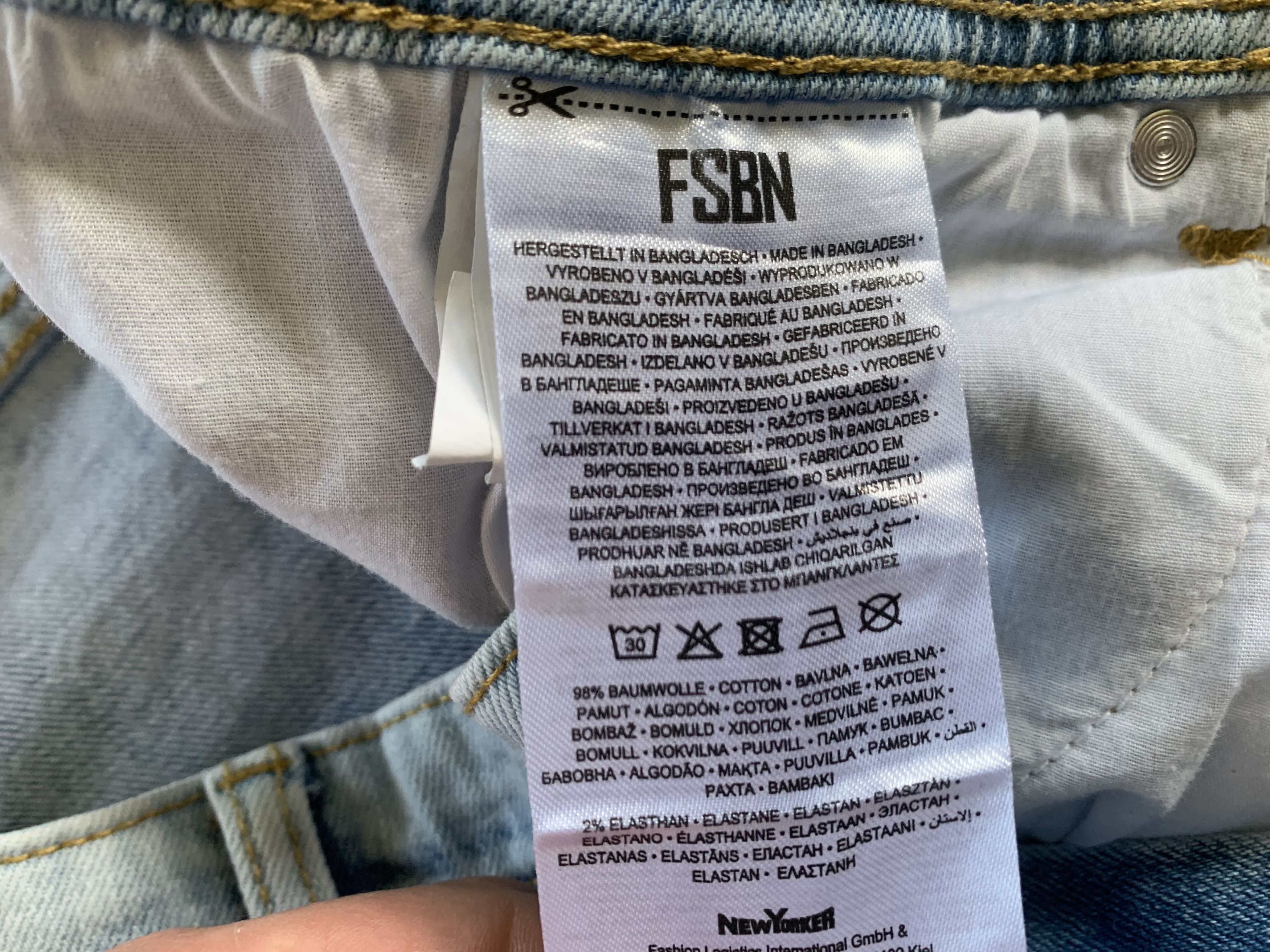 Other Fishbone Mens Slim Light Blue Distressed Denim Shorts Size US 40 / EU 56 - 10 Thumbnail