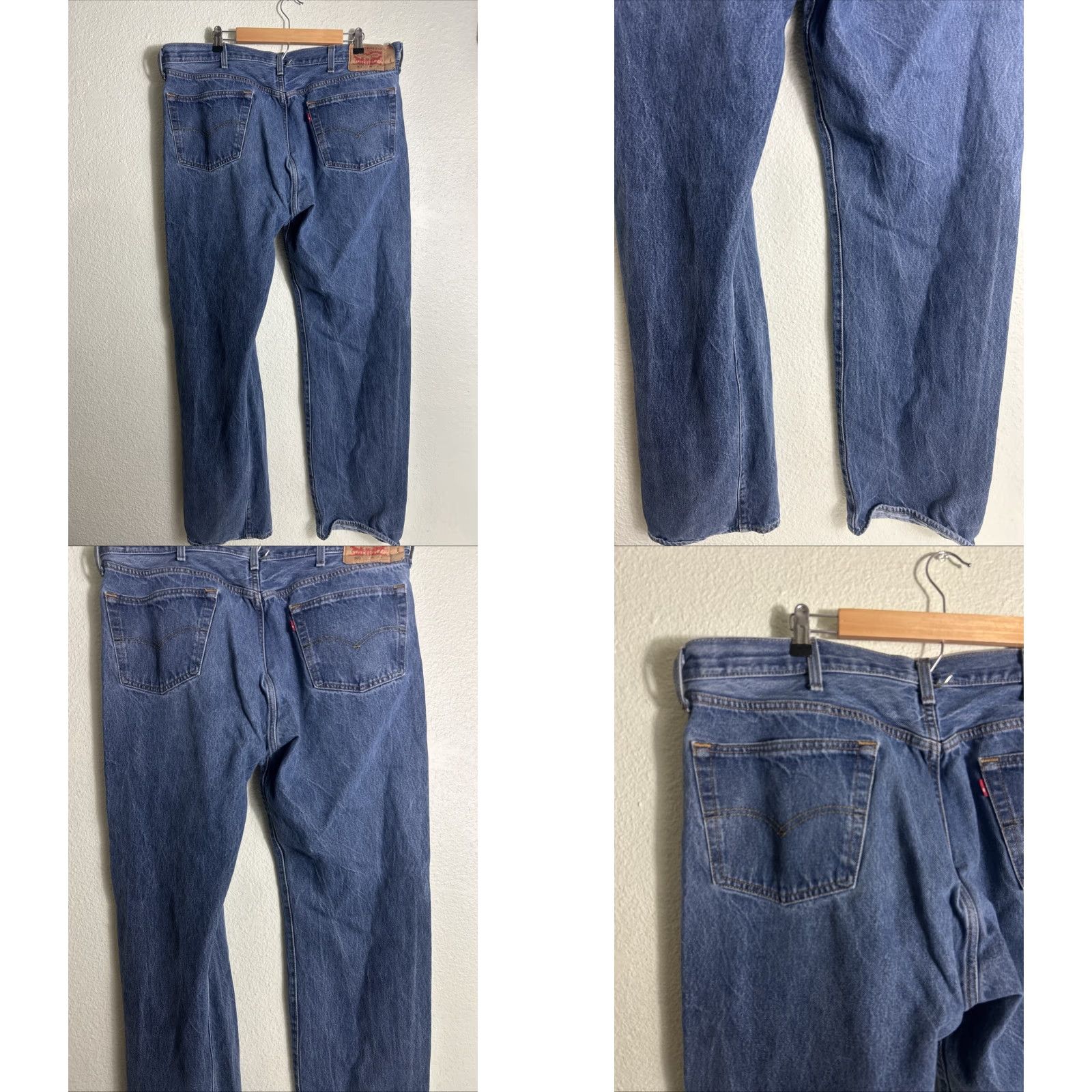 Levi's VINTAGE Levi's 501 Jeans Button Fly Medium Wash 42x33 Jeans Men Blue Straight 42 33 Mens Size US 42 / EU 58 - 8 Thumbnail