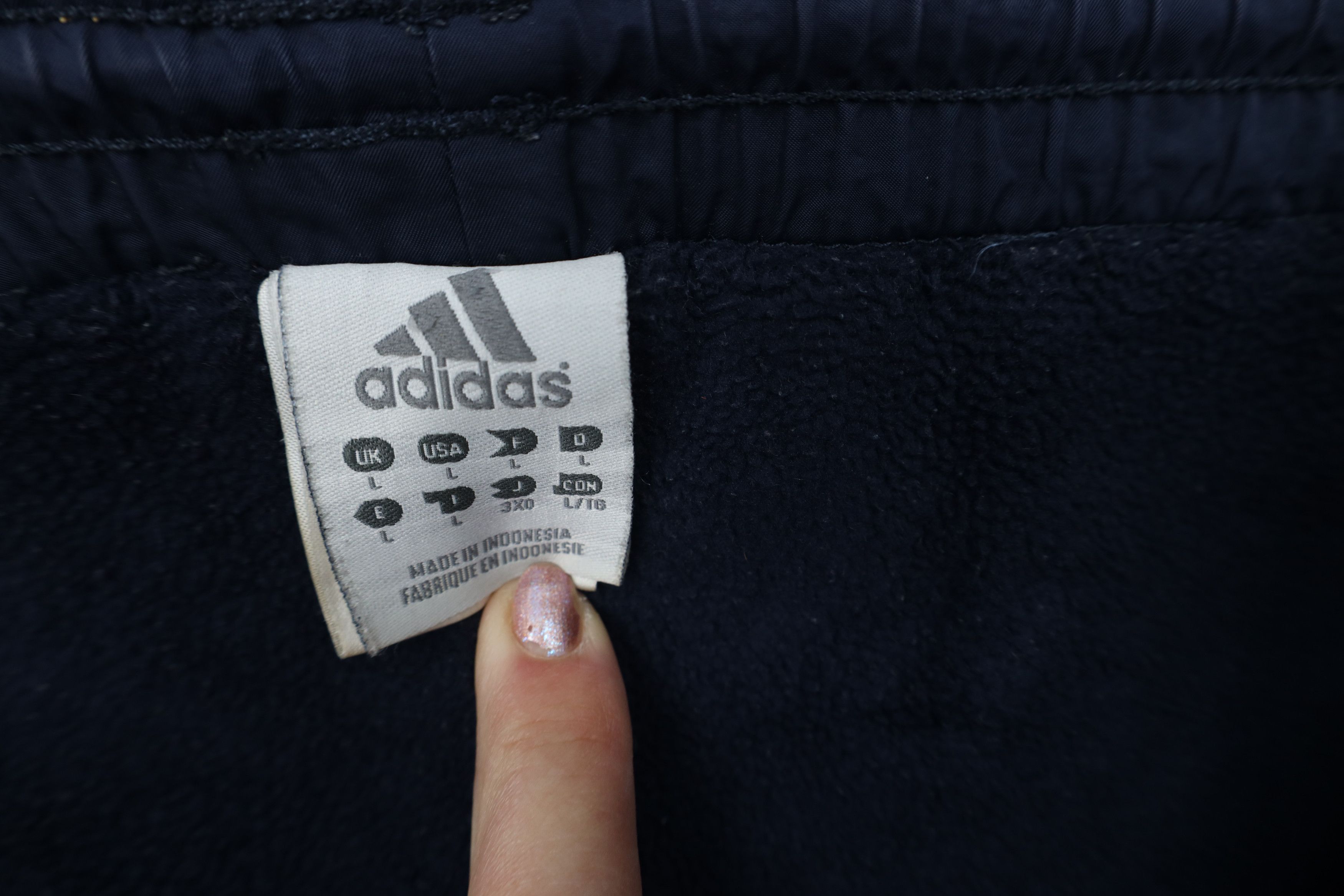 Adidas Vintage 90s Y2K Adidas Spell Out Fleece Lined Wide Leg Pants Size US 36 / EU 52 - 10 Thumbnail