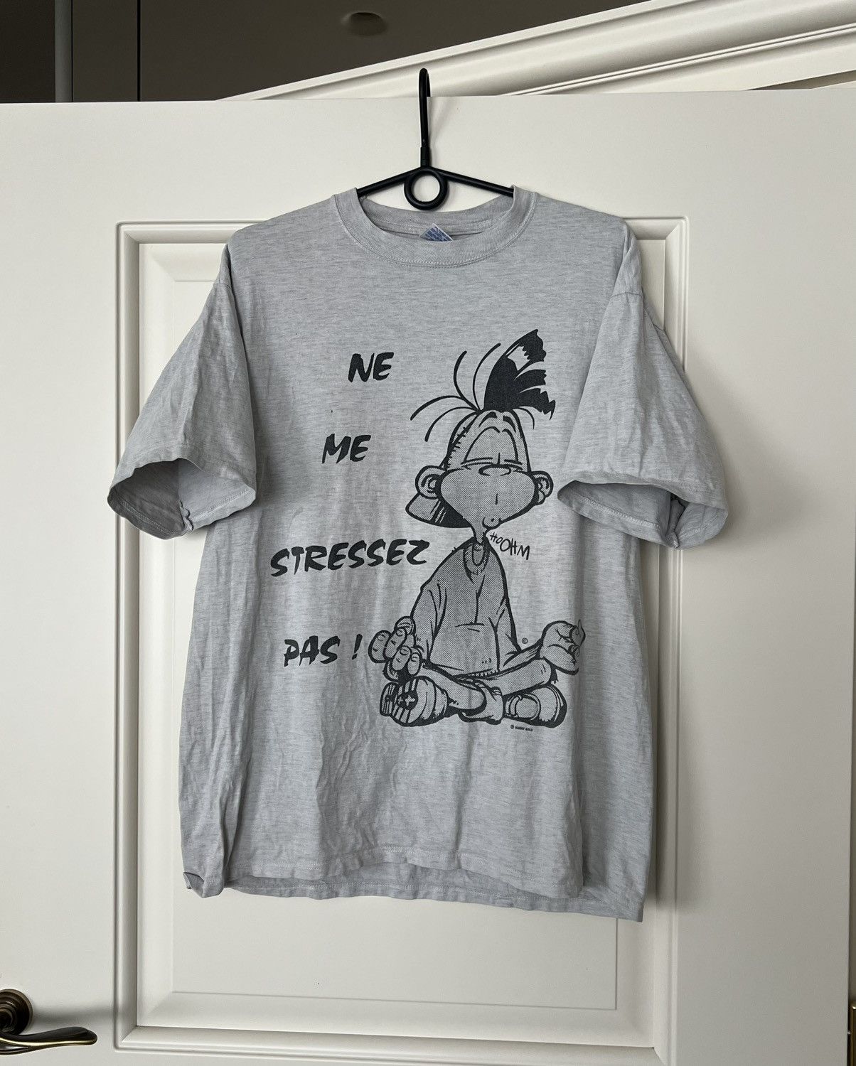 Vintage Vintage French Comic Tee “Ne Me Stressez Pas” Harry Gold 90s Size US L / EU 52-54 / 3 - 1 Thumbnail