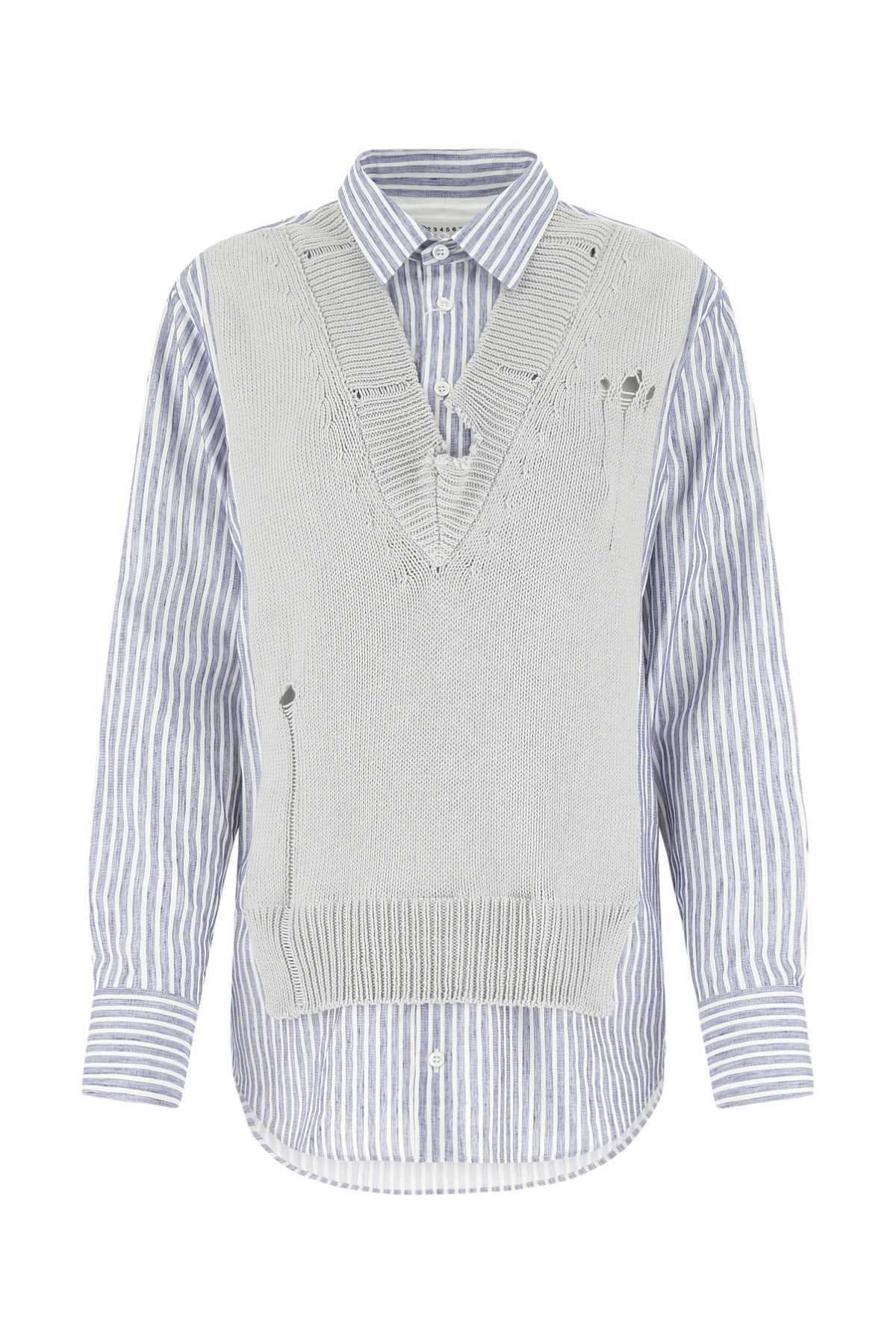 Maison Margiela Embroidered Cotton Bend Shirt Size XS / US 0-2 / IT 36-38 - 1 Thumbnail