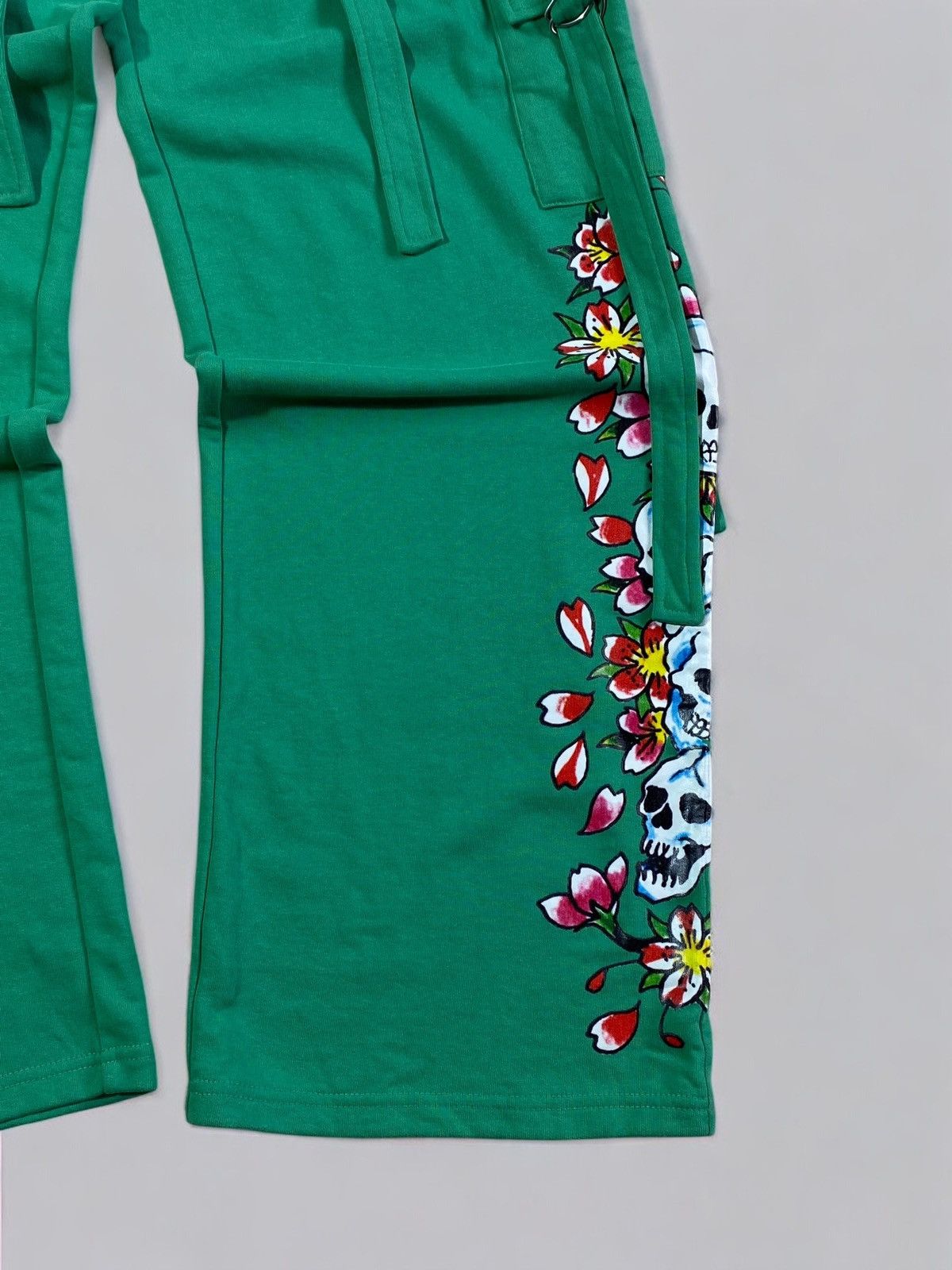 Ed Hardy 🔥 Y2K ED HARDY GREEN SKULL PANTS OPIUM JAPAN VIBES Size US 32 / EU 48 - 8 Thumbnail
