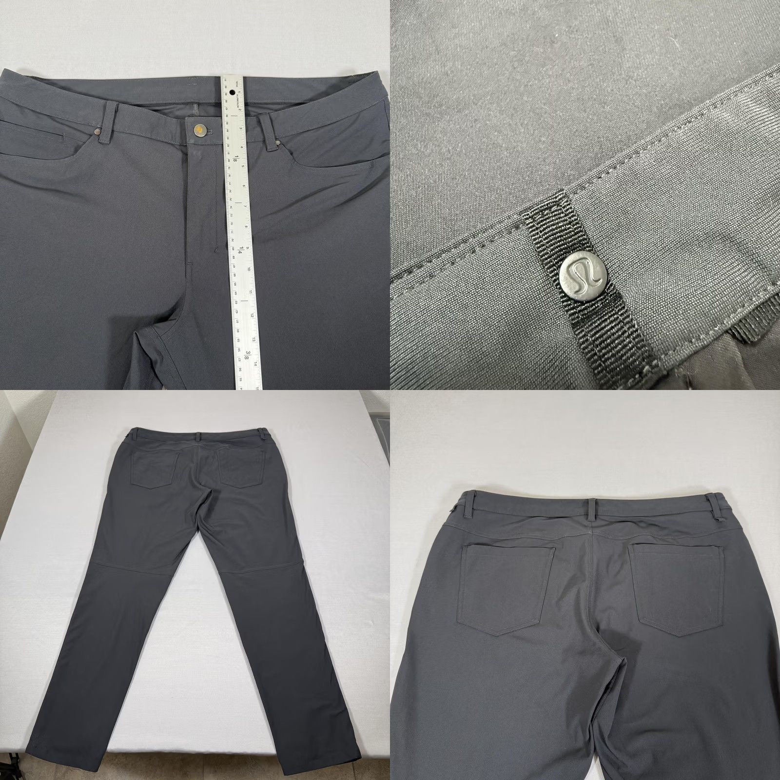 Lululemon Lululemon Pants Mens 38x32 Gray Slim Straight Fit Stretch Chino | Regular Waist? 5-Pocket | Flat Front | Logo Details | Casual Wear Size US 38 / EU 54 - 8 Thumbnail