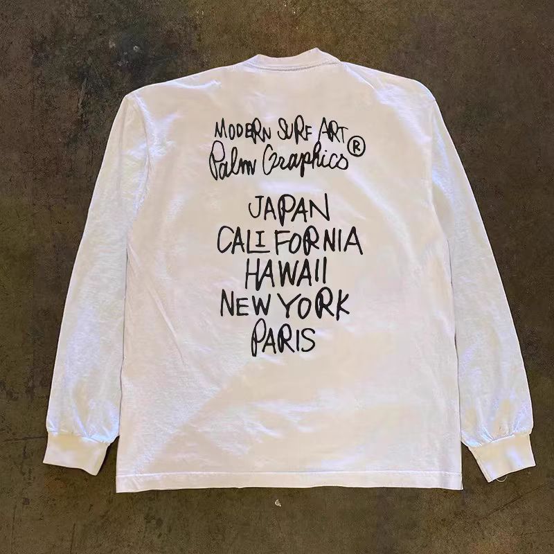 Japanese Brand × Vintage Hip Hop Street Letter Print Long Sleeve T-Shirt Size US M / EU 48-50 / 2 - 3 Thumbnail