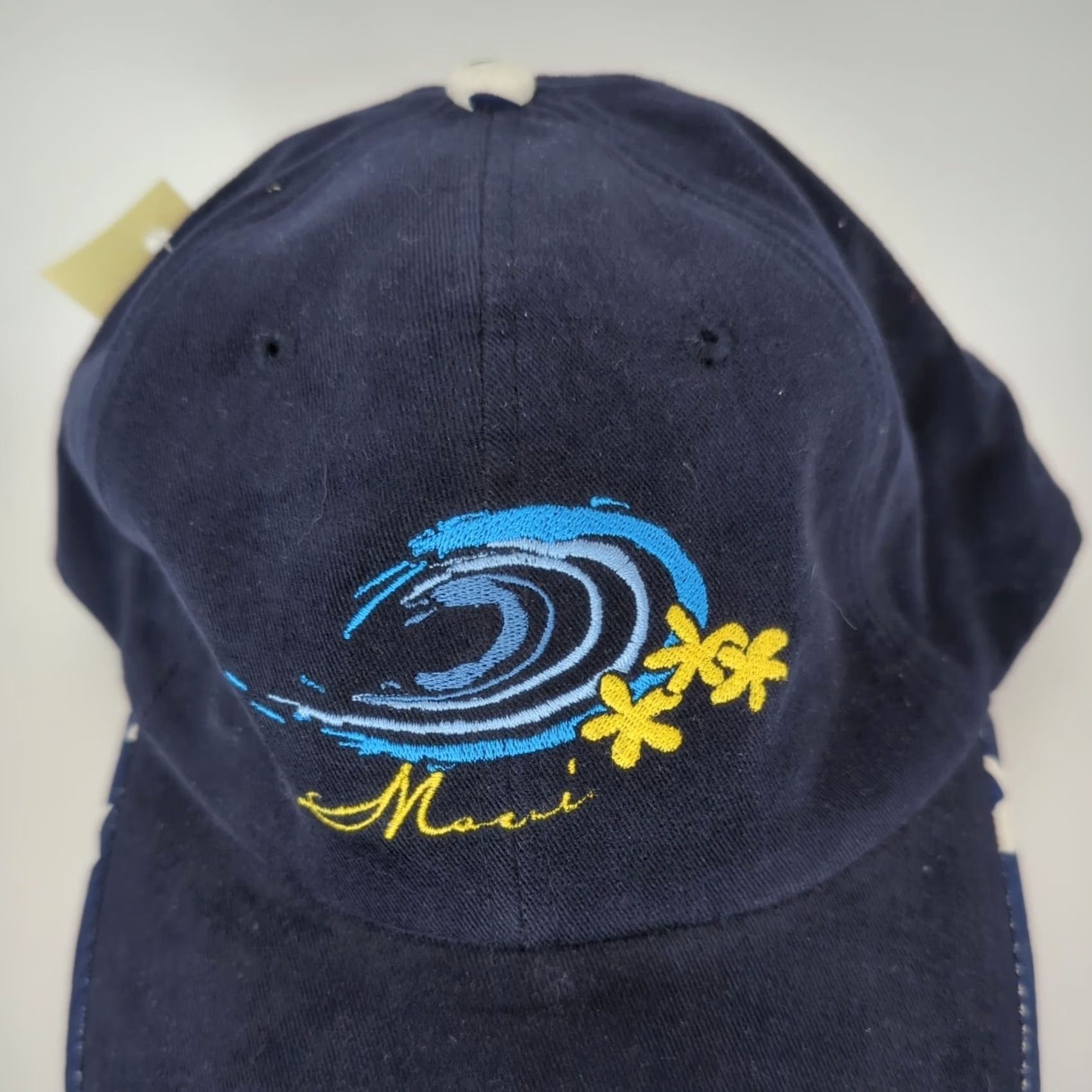 Vintage VINTAGE Loop Hawaii Ball Cap Hat Floral Embroidered Diamond Head Blue Adjustable Cotton Canvas Men Baseball Cap USA Theme Size ONE SIZE - 2 Thumbnail