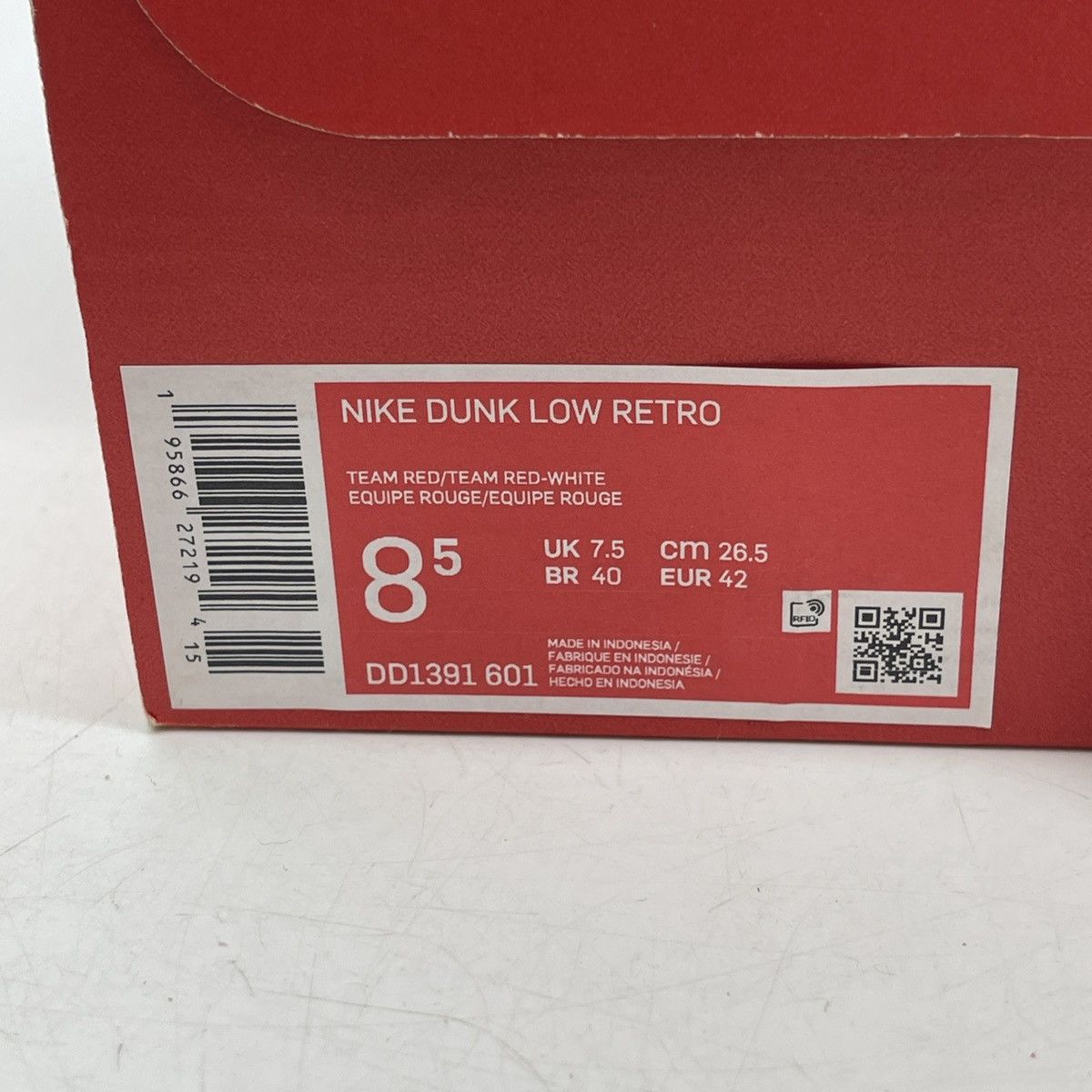 Nike Dunk low team red Size US 8.5 / EU 41-42 - 9 Thumbnail