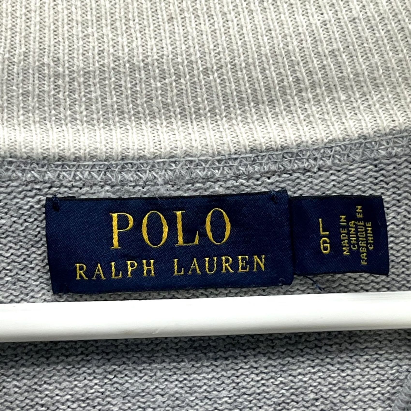Polo Ralph Lauren Polo Ralph Lauren Sweater Mens L Gray Full Zip Mock Neck Knit Pony Logo Bomber Size US L / EU 52-54 / 3 - 2 Thumbnail