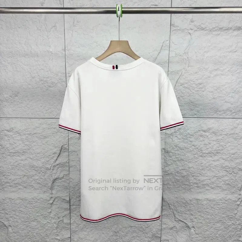Thom Browne Thom Browne White Cotton Men's T-shirt . Size US M / EU 48-50 / 2 - 2 Thumbnail