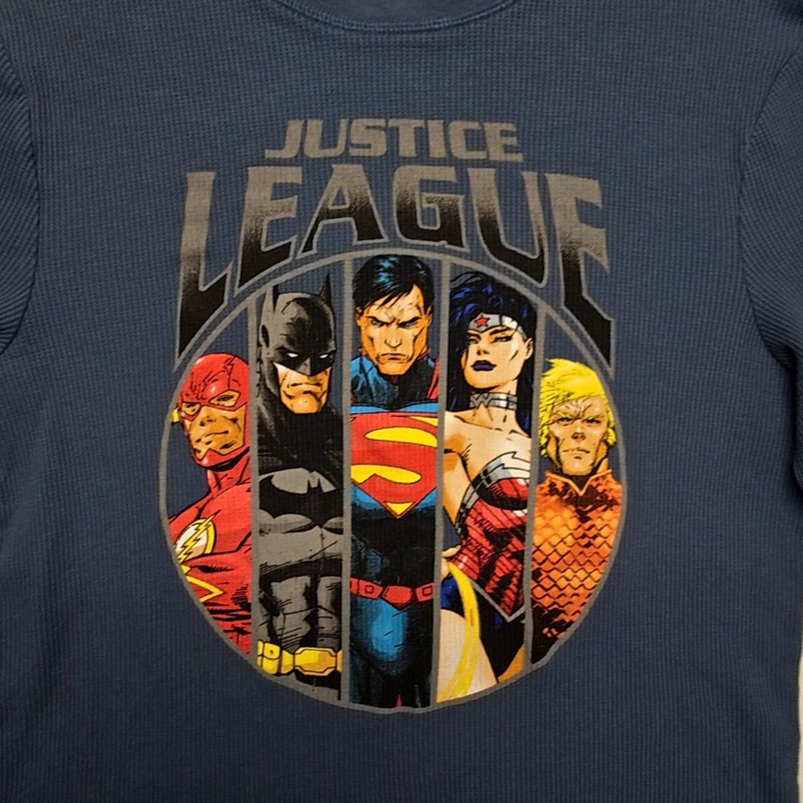 Other Justice League Shirt Superheroes Blue Waffle Knit Medium Tee Size US M / EU 48-50 / 2 - 2 Thumbnail