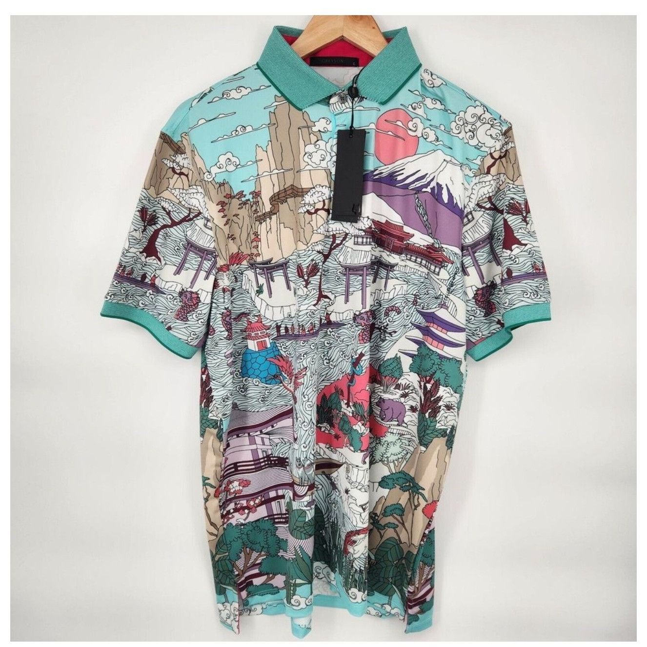 Other Greyson Mens Forbidden City Polo Shirt - NWT - Size L Size US L / EU 52-54 / 3 - 2 Thumbnail