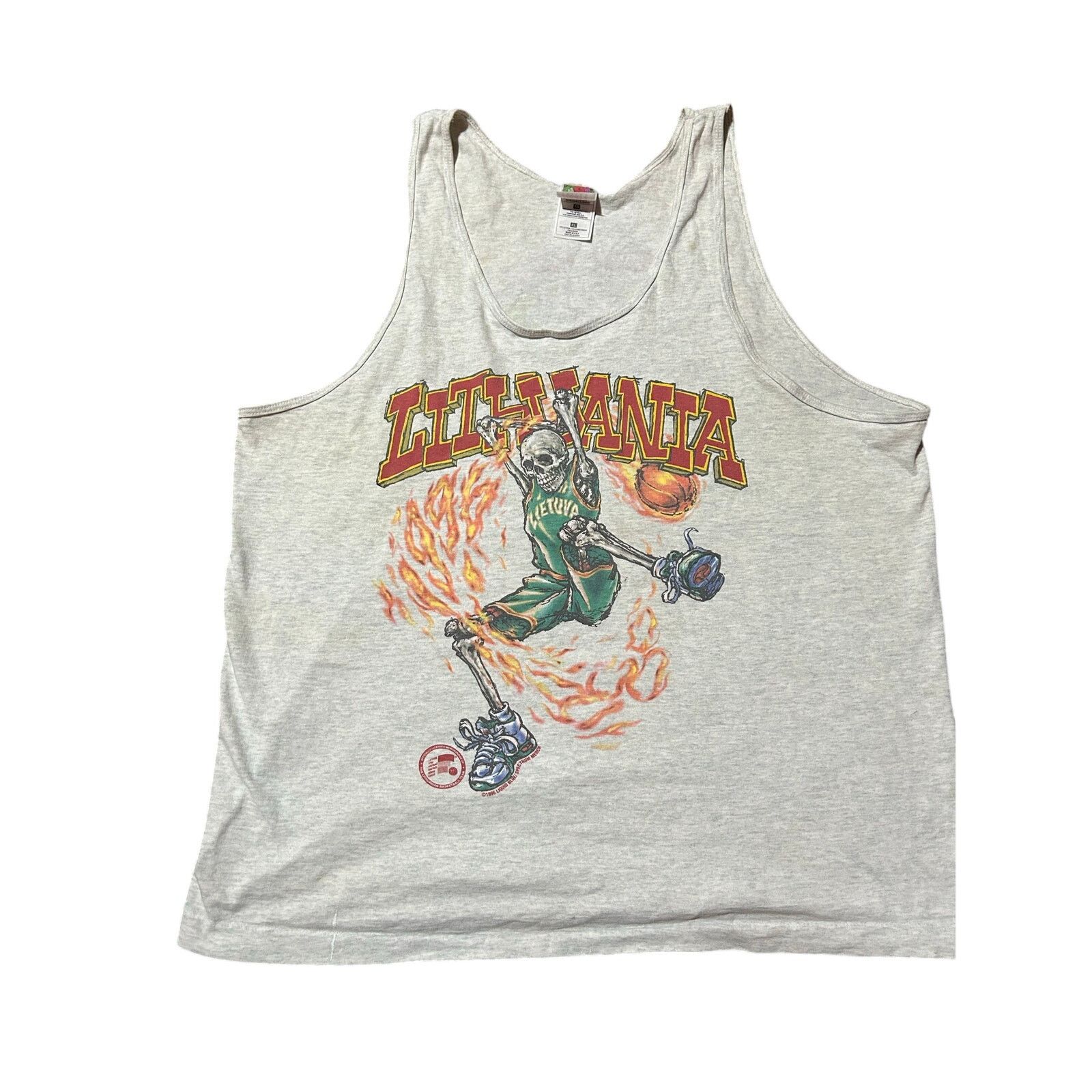 Vintage Vintage GD/Jerry funded 1996 Lithuanian men’s bball tank top Size US XL / EU 56 / 4 - 1 Thumbnail