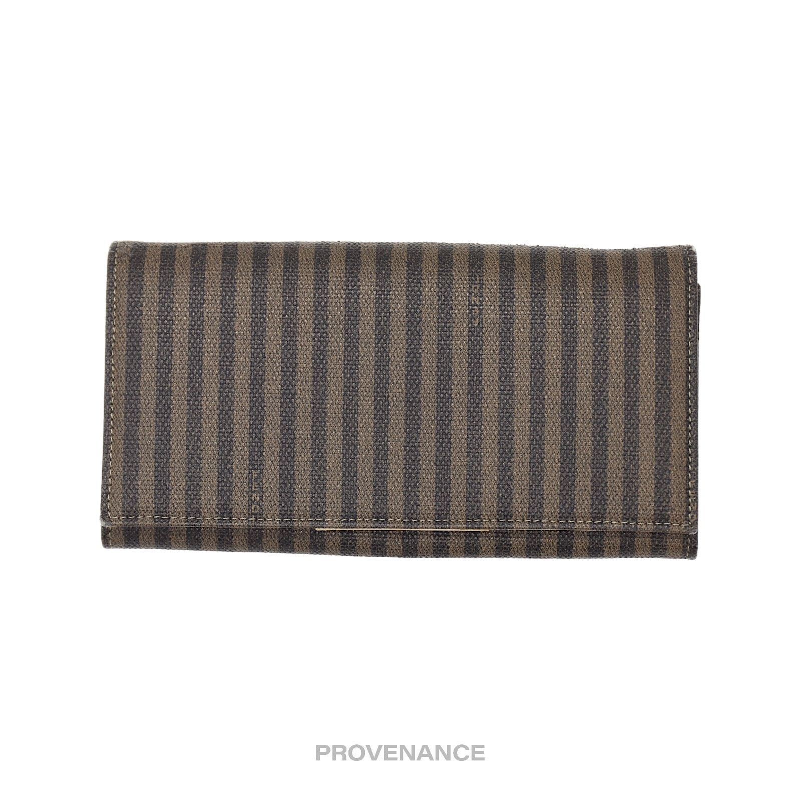Fendi 🔴 Fendi Snap Long Wallet - Striped Pequin Size ONE SIZE - 1 Thumbnail
