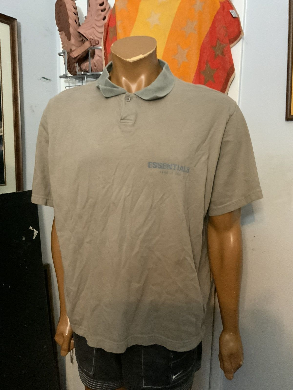Fear of God Fear Of God Essentials Desert Taupe Reflective Polo Shirt Size US S / EU 44-46 / 1 - 11 Thumbnail