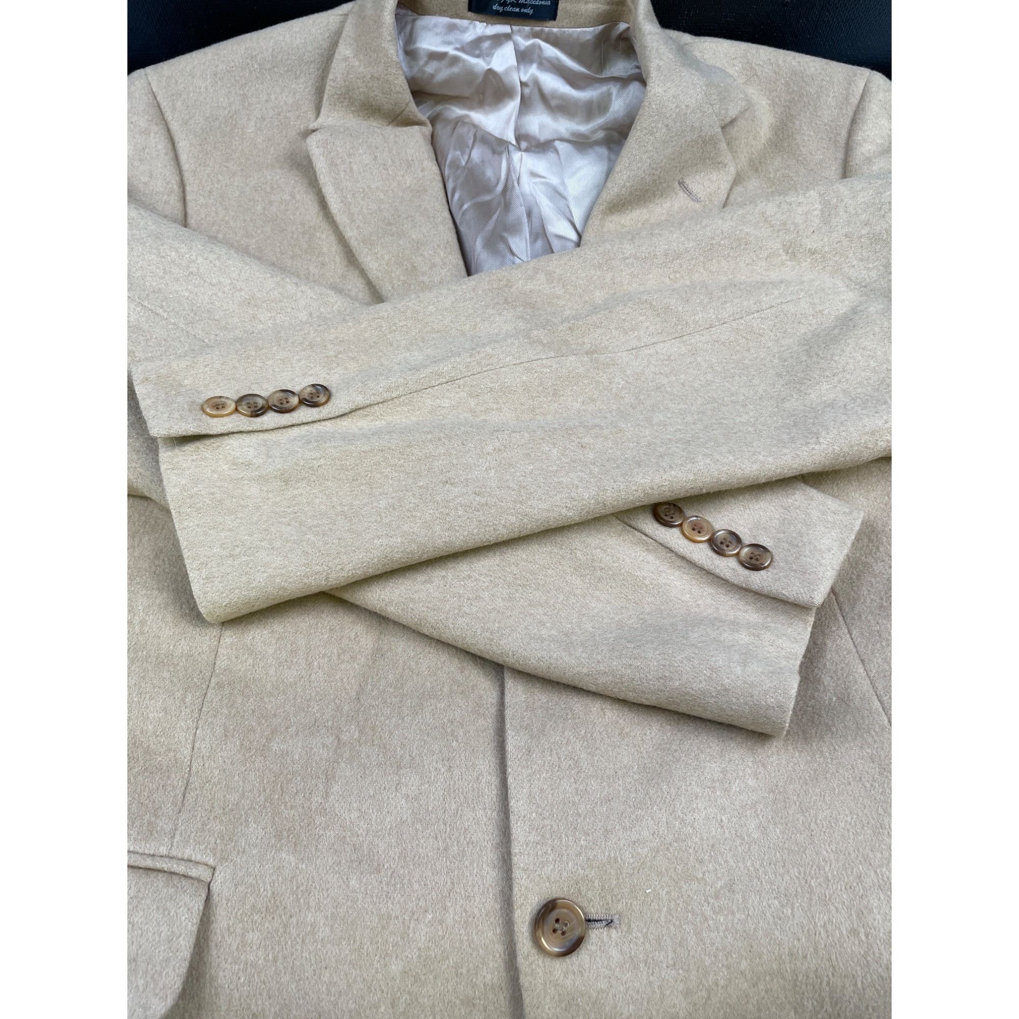 Andrew Fezza Andrew Fezza Men's Beige Sports Coat/Camel Hair Blazer Size Size 44L - 6 Thumbnail
