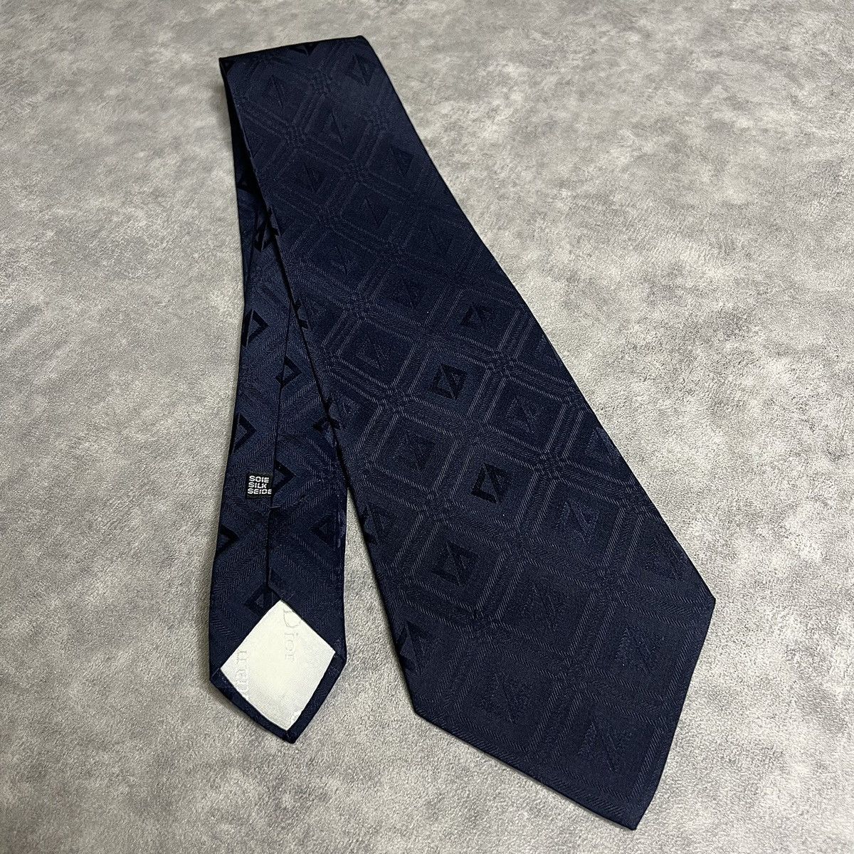 Christian Dior Monsieur Christian Dior Monsieur monogram diamond logo tie Size ONE SIZE - 1 Thumbnail
