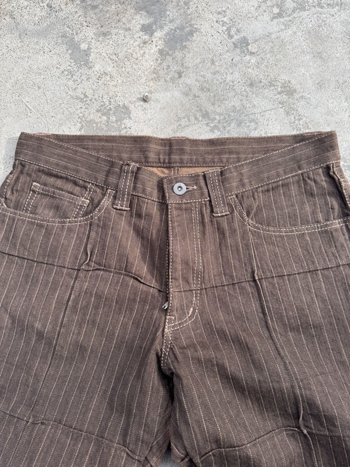 Boycott Japanese Brand Boycott Striped Pleated Pants Size US 32 / EU 48 - 3 Thumbnail