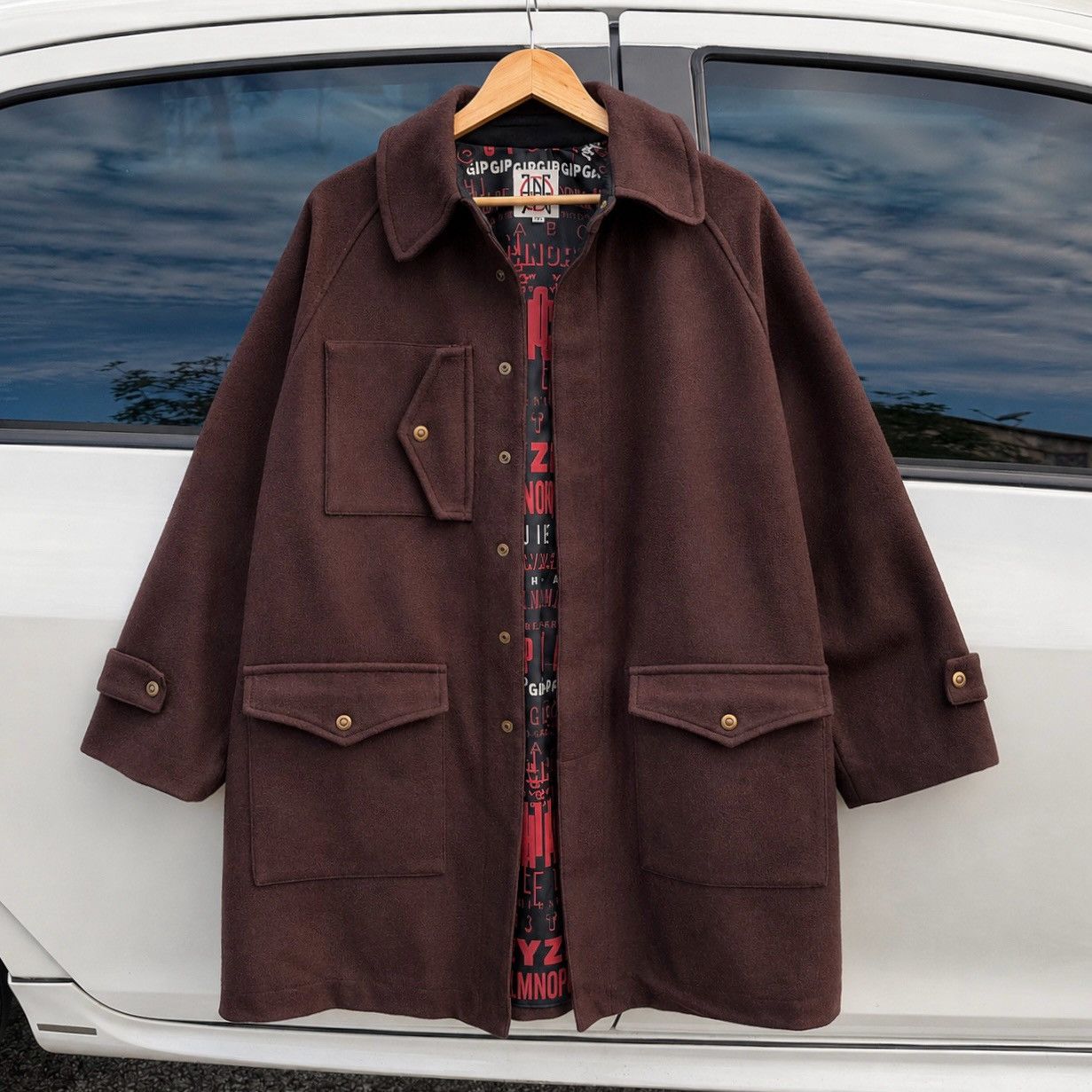 Jean Paul Gaultier Vintage JPG Paris Distressed Wool Blend Long Coat Size US L / EU 52-54 / 3 - 1 Thumbnail