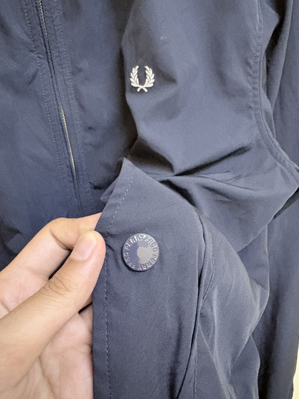 Fred Perry Fred Perry Nylon Navy Blue Jacket Size US M / EU 48-50 / 2 - 5 Thumbnail