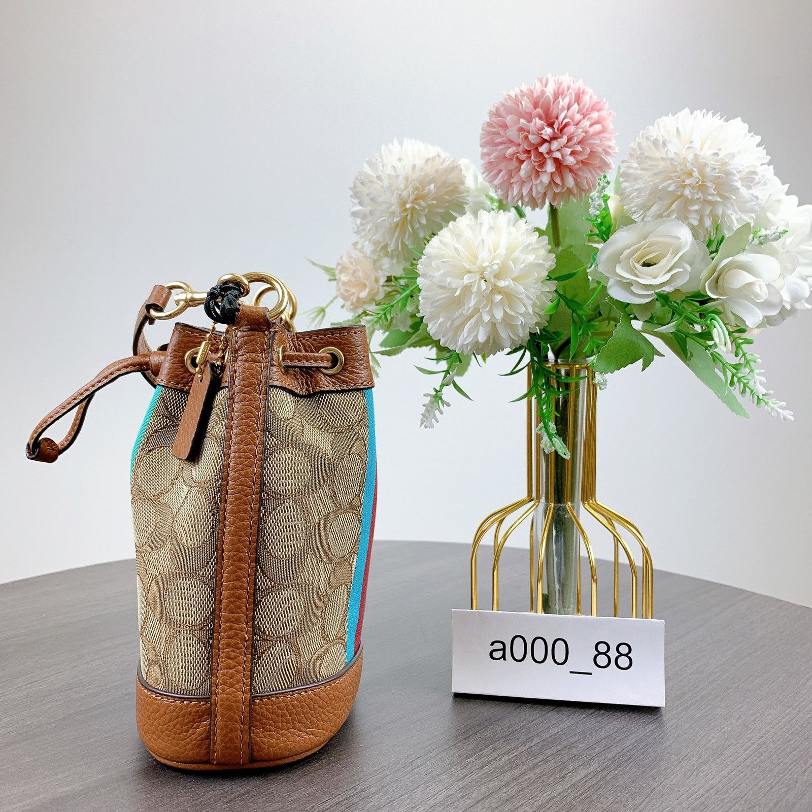 Coach Coach CC318 Mini Dempsey Bucket Bag In Signature Jacquard Size ONE SIZE - 4 Thumbnail