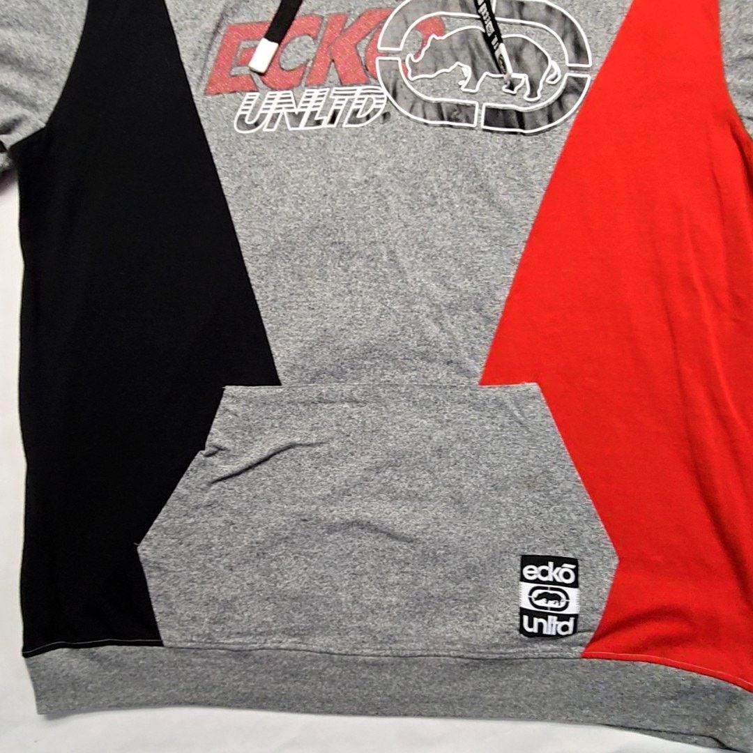 Ecko Unltd. Ecko Unltd Hoodie Graphic Short Sleeve Colorblock Gray 3XL Size US XXL / EU 58 / 5 - 5 Thumbnail