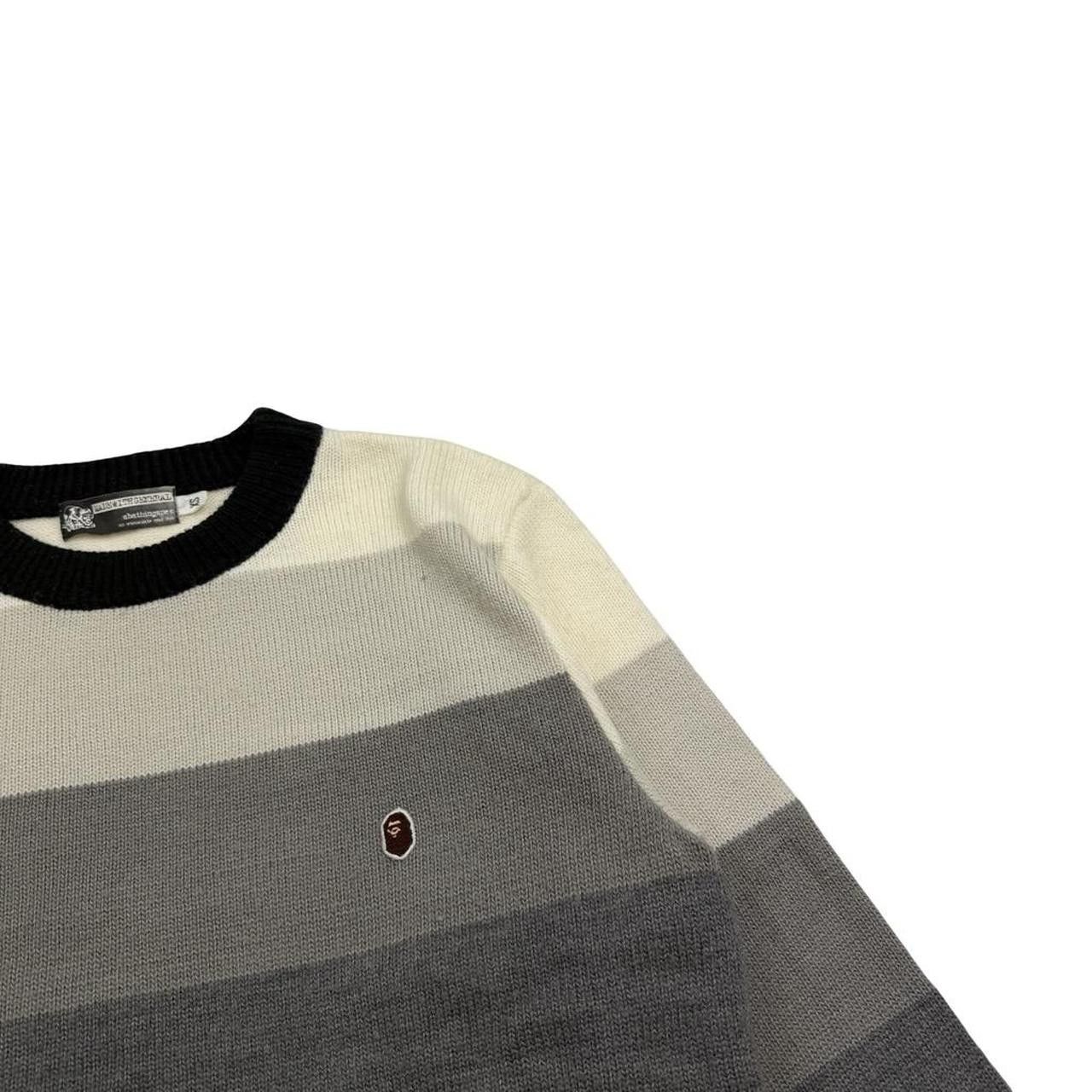 Bape Vintage Bape Striped Gradient Knit Sweatshirt - Extra Small Size US XS / EU 42 / 0 - 3 Thumbnail