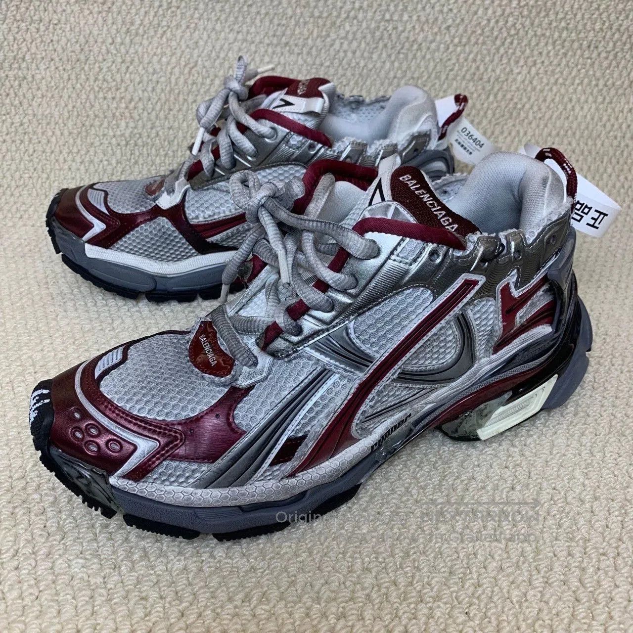 Balenciaga balenciaga runner lifestyle shoes in white gray red. Size US 10 / EU 43 - 1 Thumbnail