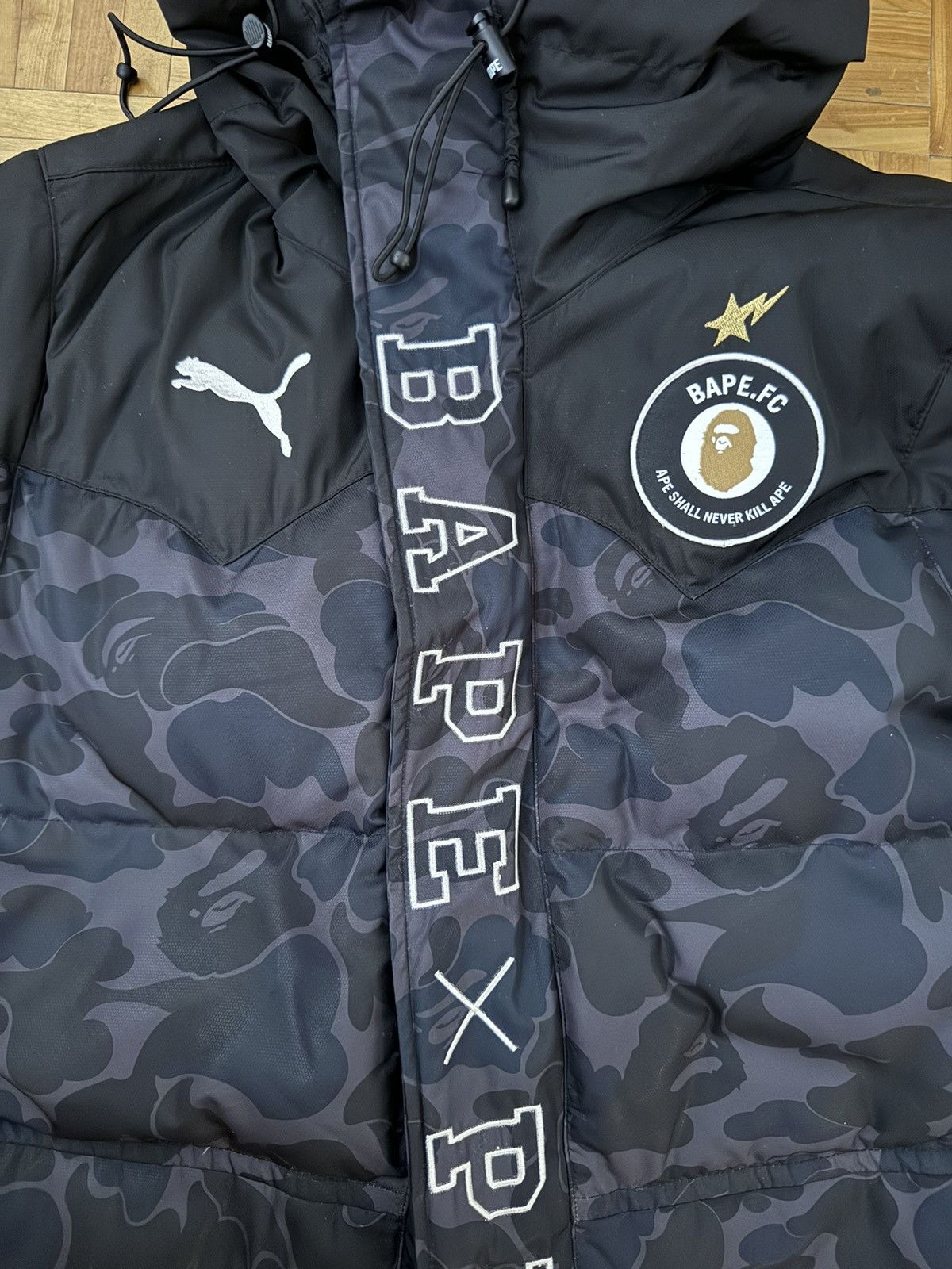 Bape × Puma Bape Puma ABC camo long puffer jacket black Size US M / EU 48-50 / 2 - 4 Thumbnail