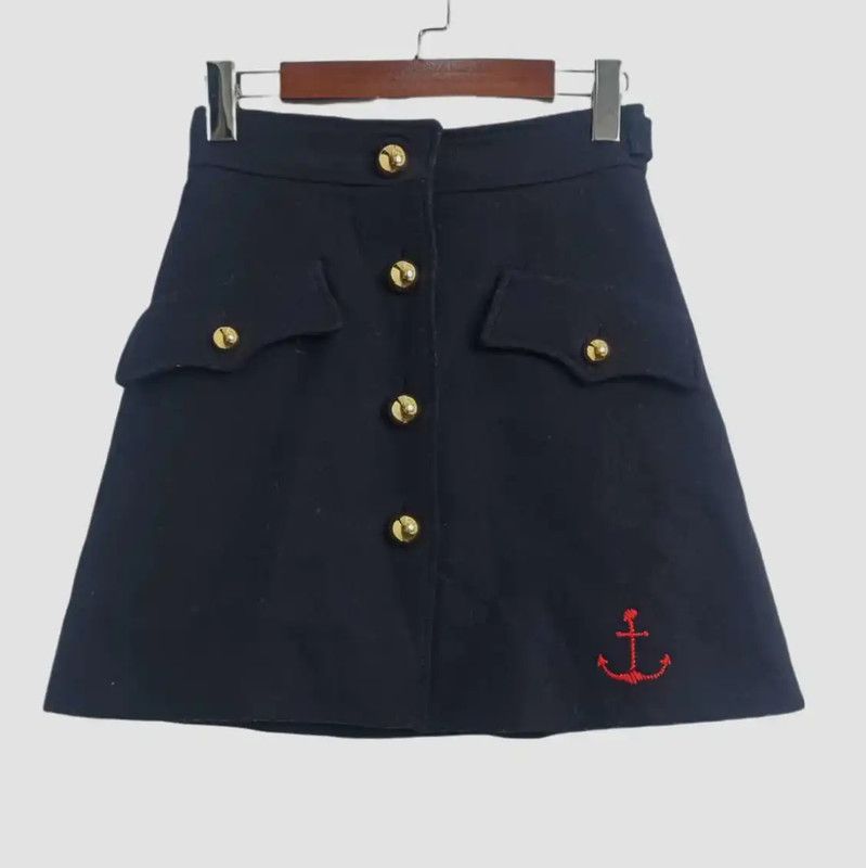 Miu Miu Miu Miu Blue Wool Ladies Skirt 0089 Size 22" - 1 Thumbnail