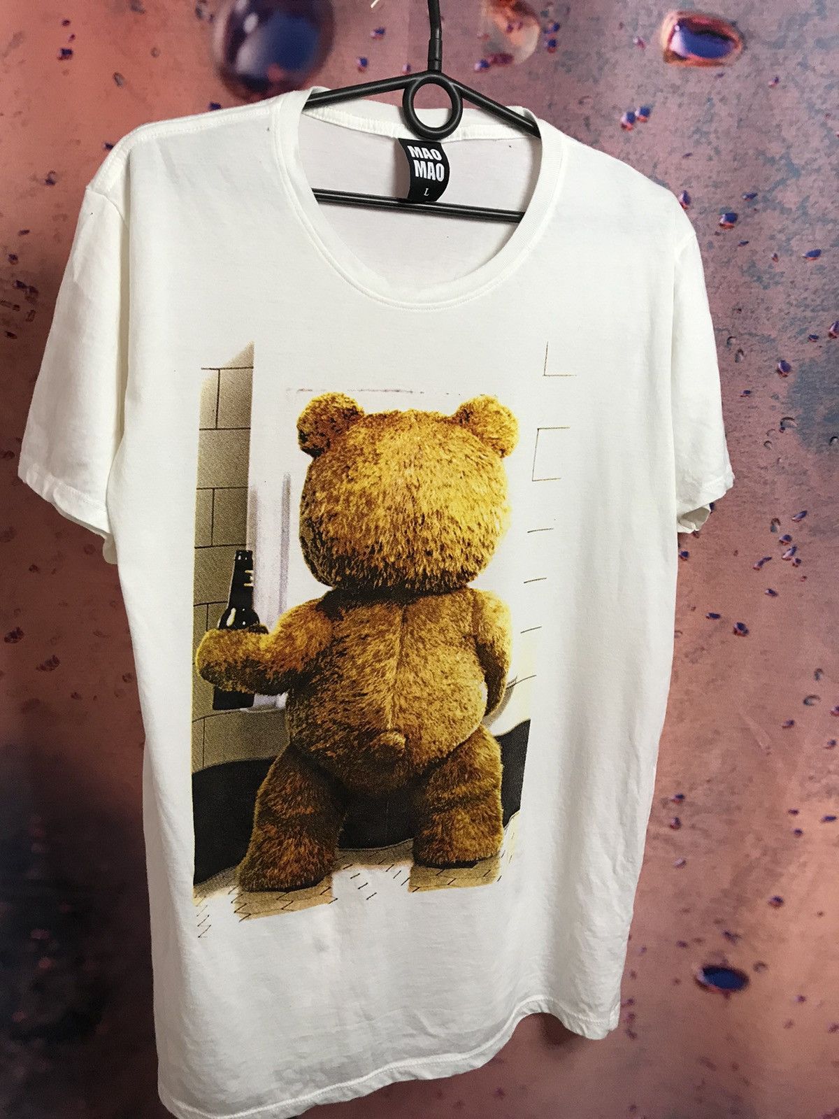 Miu Miu Vintage Y2K Mao Mao ted teddy bear Holding Beer movie tee Size US L / EU 52-54 / 3 - 2 Thumbnail