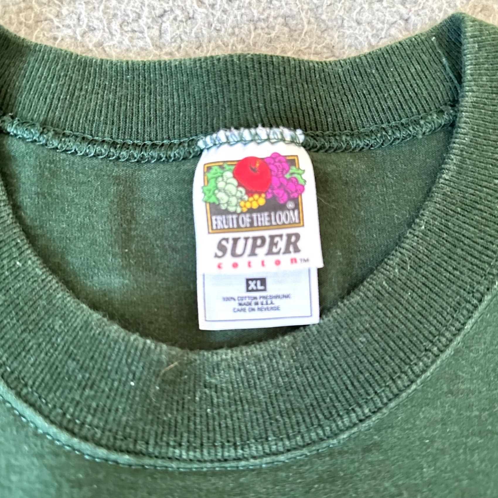 Fruit Of The Loom VINTAGE Fruit of the Loom Shirt Mens XL Green Made in USA Heavy Size US XL / EU 56 / 4 - 4 Thumbnail