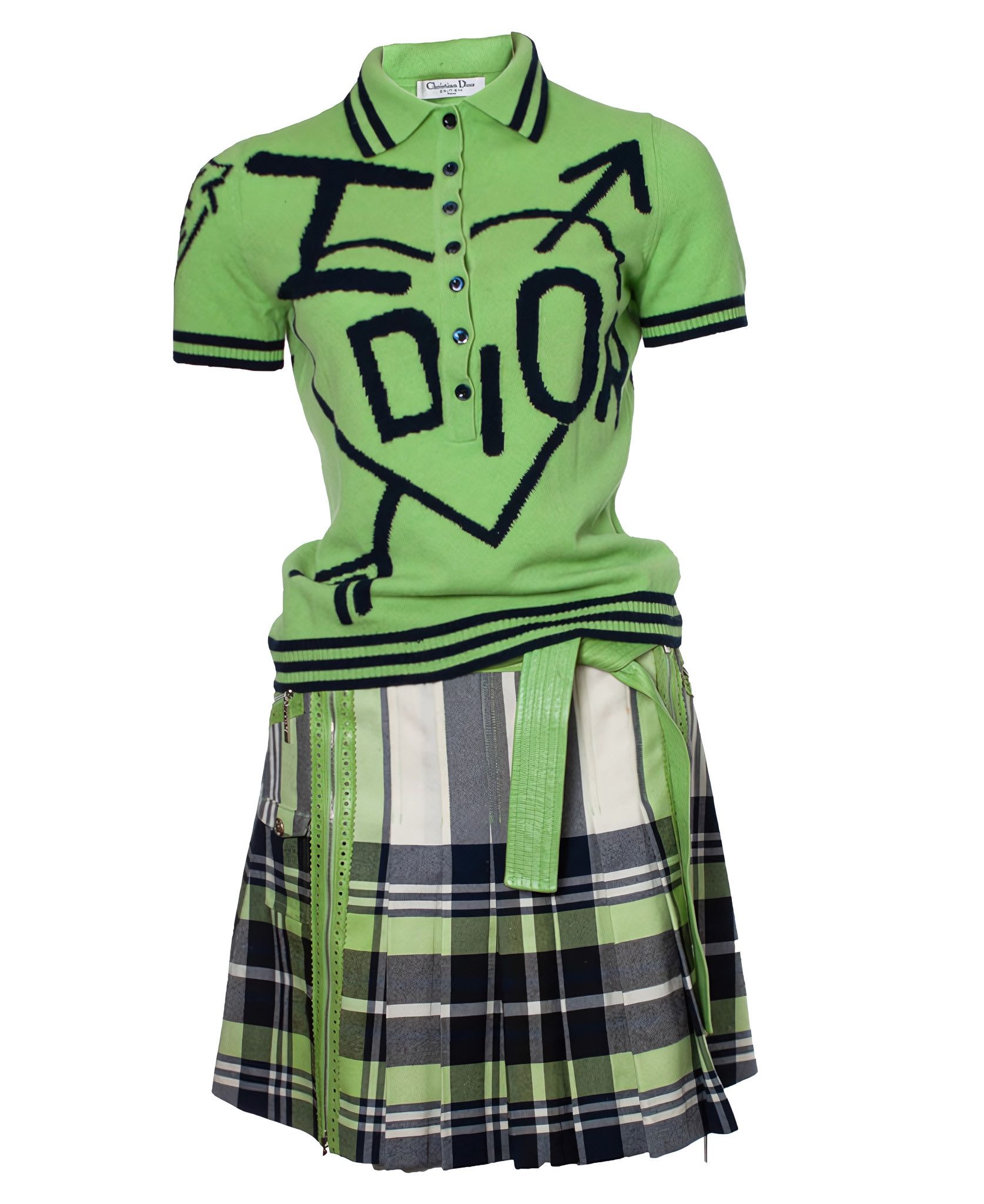 Dior ARCHIVE SKOOL GIRL TWIN SET BY JOHN GALLIANO Size S / US 4 / IT 40 - 1 Thumbnail