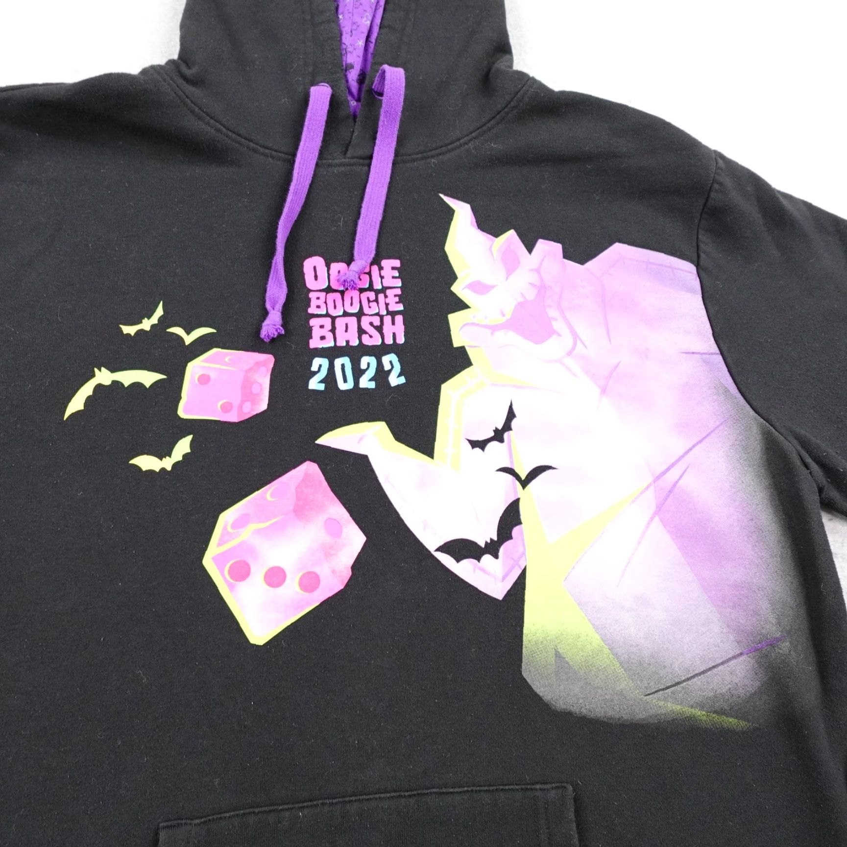 Disney VINTAGE? No, Disney Hoodie Mens XL Black Oogie Boogie Bash 2022 Glow In The Dark Sweatshirt Size US XL / EU 56 / 4 - 3 Thumbnail