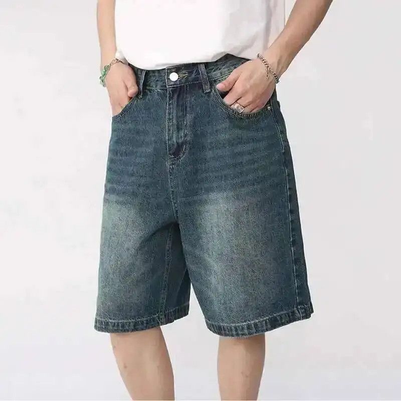Japanese Brand Wide Leg Denim Shorts Size US 32 / EU 48 - 2 Thumbnail