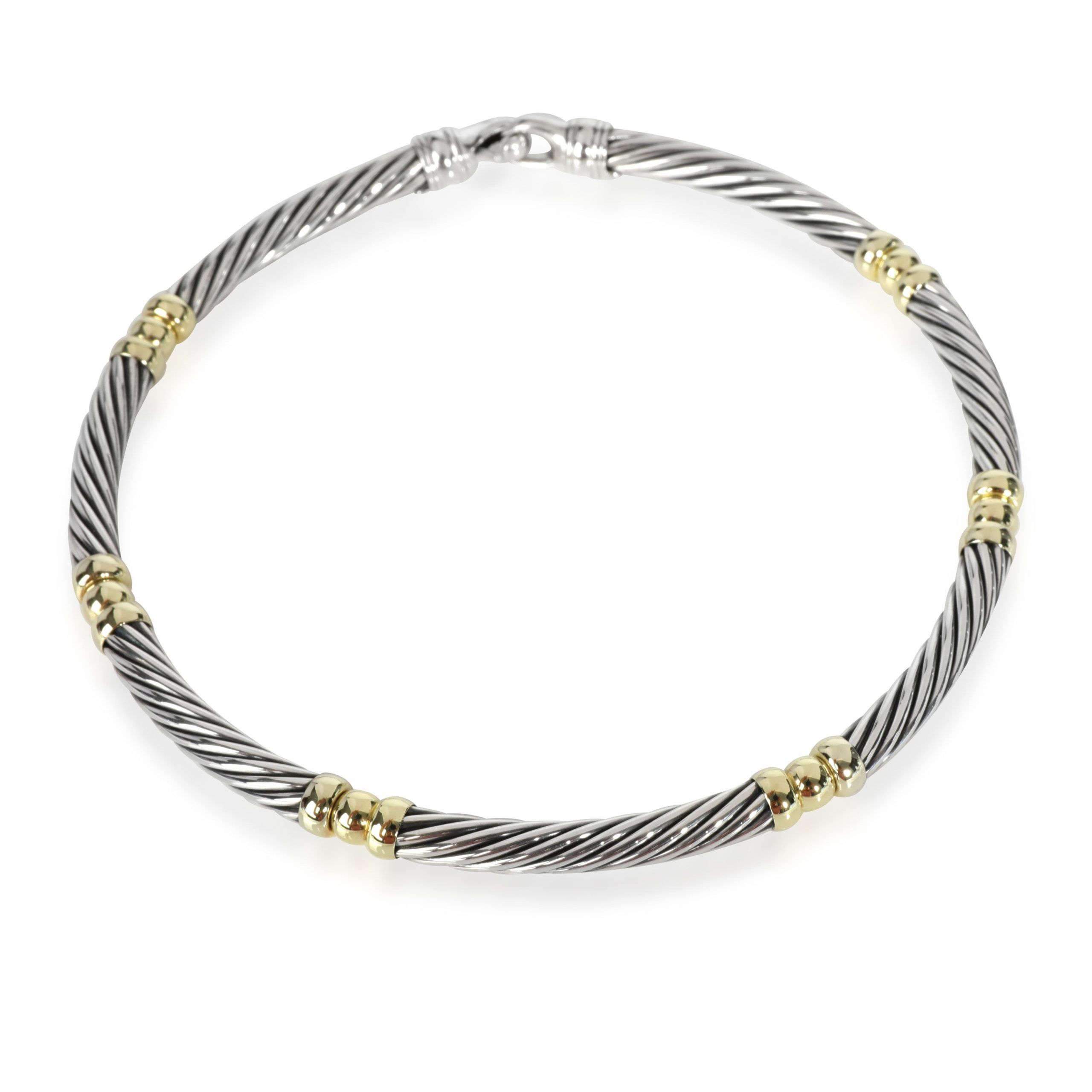 image of David Yurman Metro Necklace In 14K Yellow Gold/sterling Silver, Women's