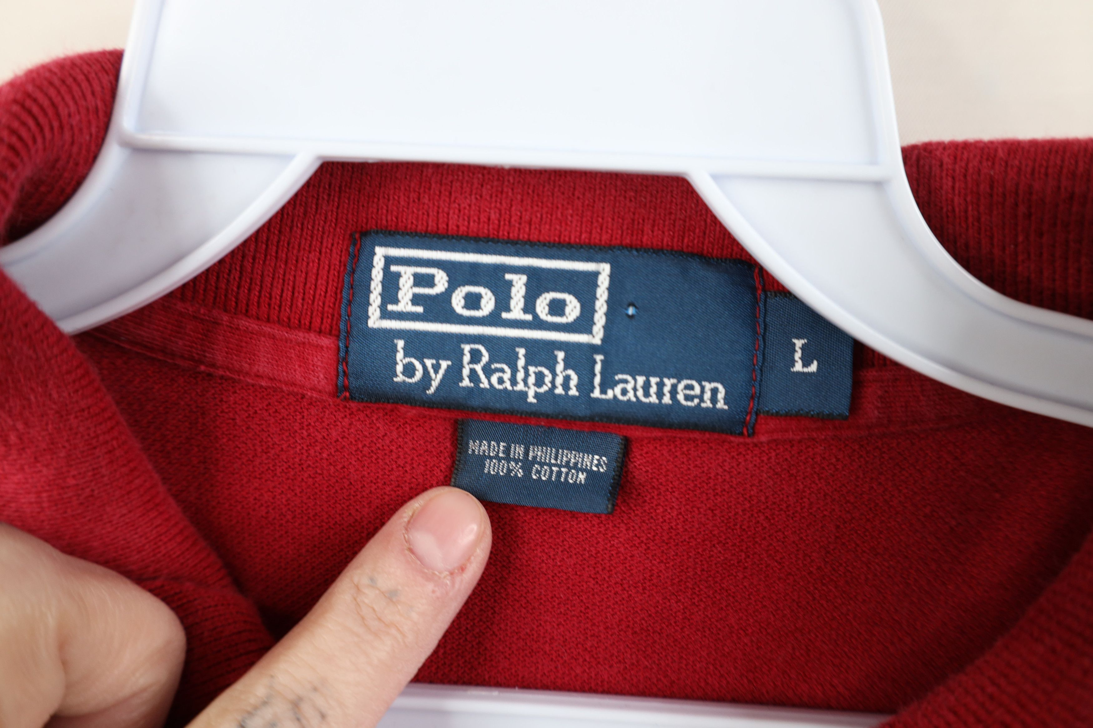Ralph Lauren Vintage 90s Ralph Lauren Pique Cotton Long Sleeve Rugby Polo Size US L / EU 52-54 / 3 - 7 Thumbnail