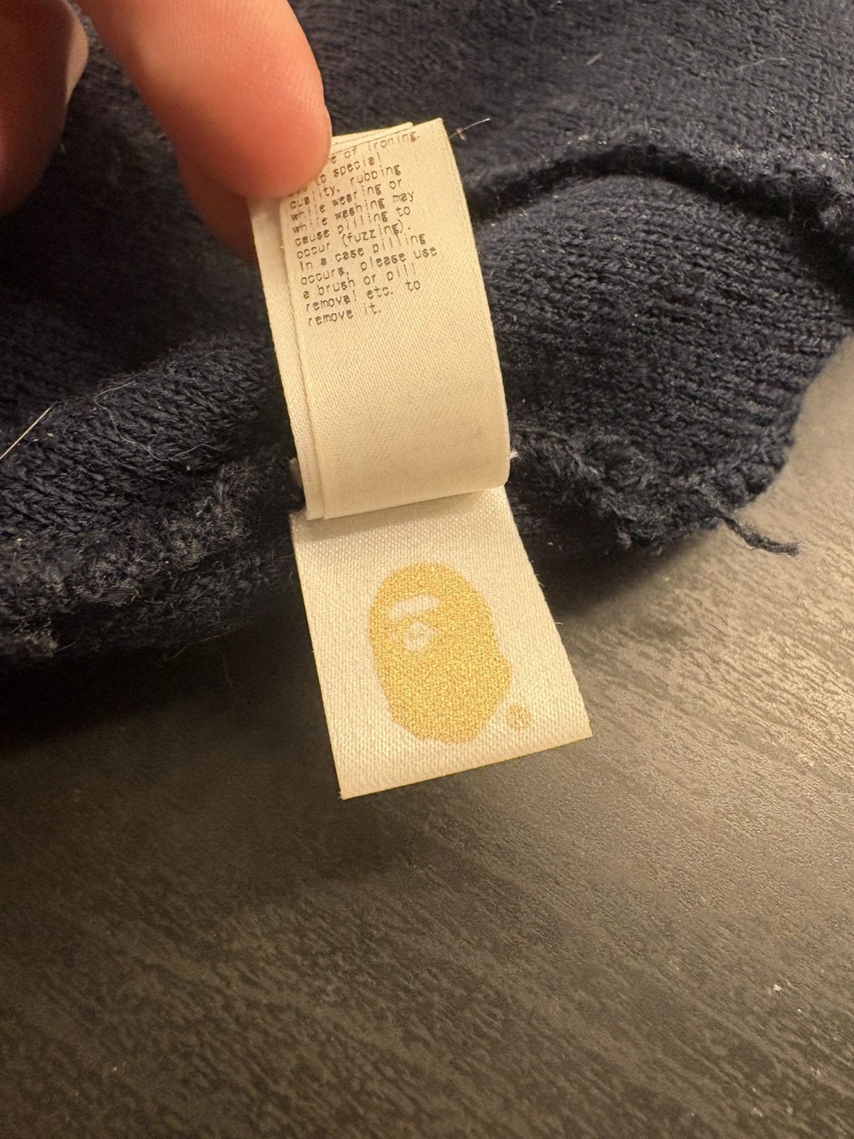 Bape BAPE Big Ape Head Knit Cap Navy (FW21) Size ONE SIZE - 7 Thumbnail