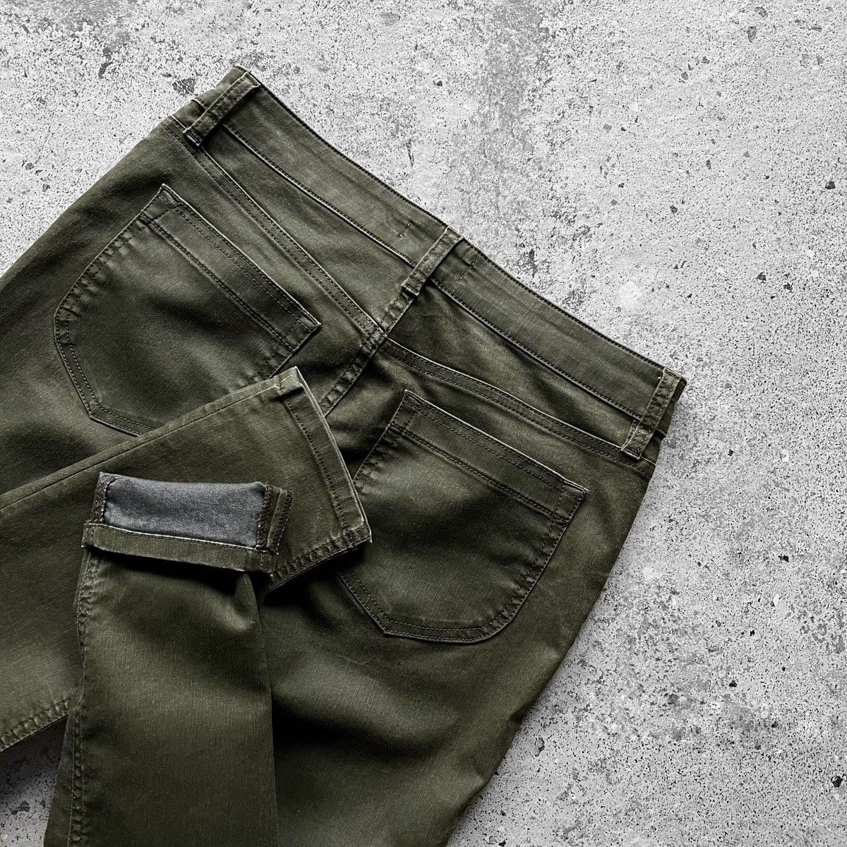 Designer × Reiss Reiss Womens Stevie Olive Green Stretch Cotton Skinny Jeans Size 30" / US 8 / IT 44 - 3 Thumbnail