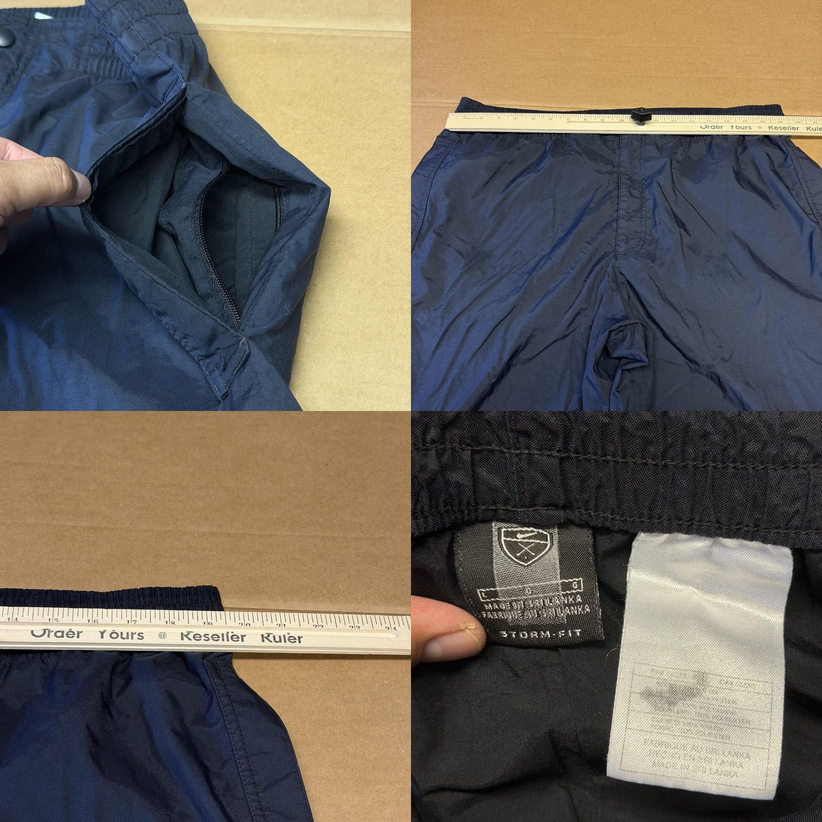 Nike Nike Storm-FIT Golf Pants Mens L Gray Waterproof Elastic Waist Zip Cuff Windproof Rain Pants Mens Clothing Size US 33 - 9 Thumbnail