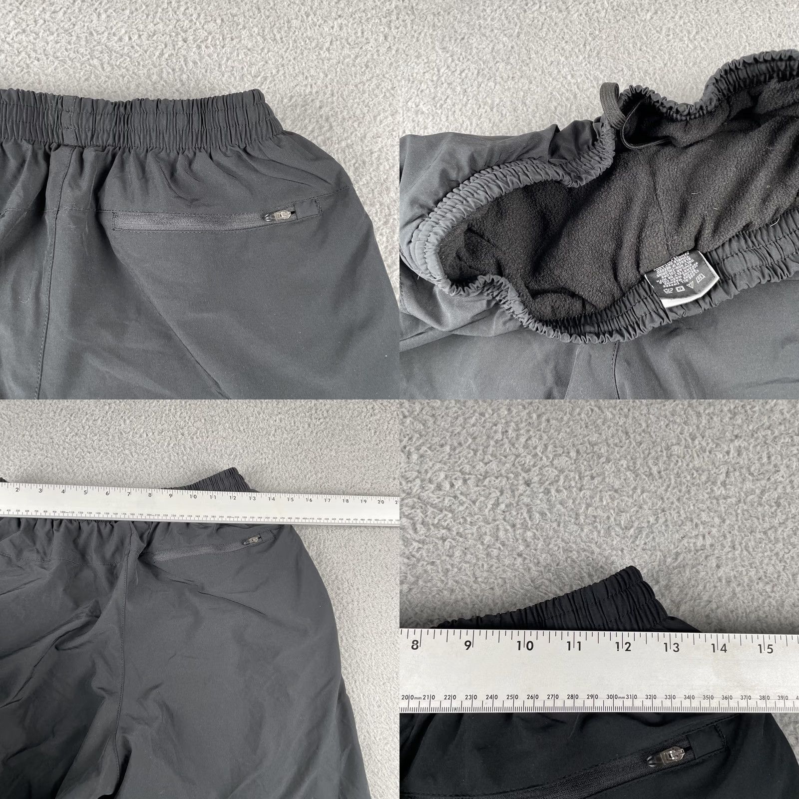 New Balance New Balance Mens Large Black Fleece Lined Jogger Pants Ankle Zip EUC Athletic Sports Mens L Size US 33 - 9 Thumbnail