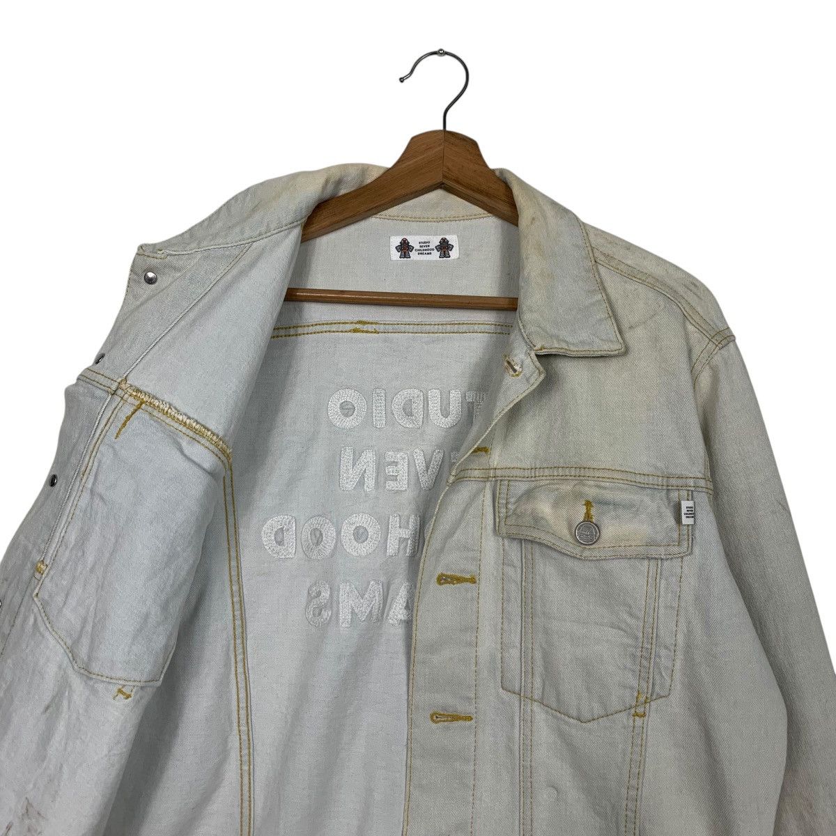 Studio Seven STUDIO SEVEN Embroidered Logo Washed Denim Jacket #2829-C128 Size US M / EU 48-50 / 2 - 11 Thumbnail