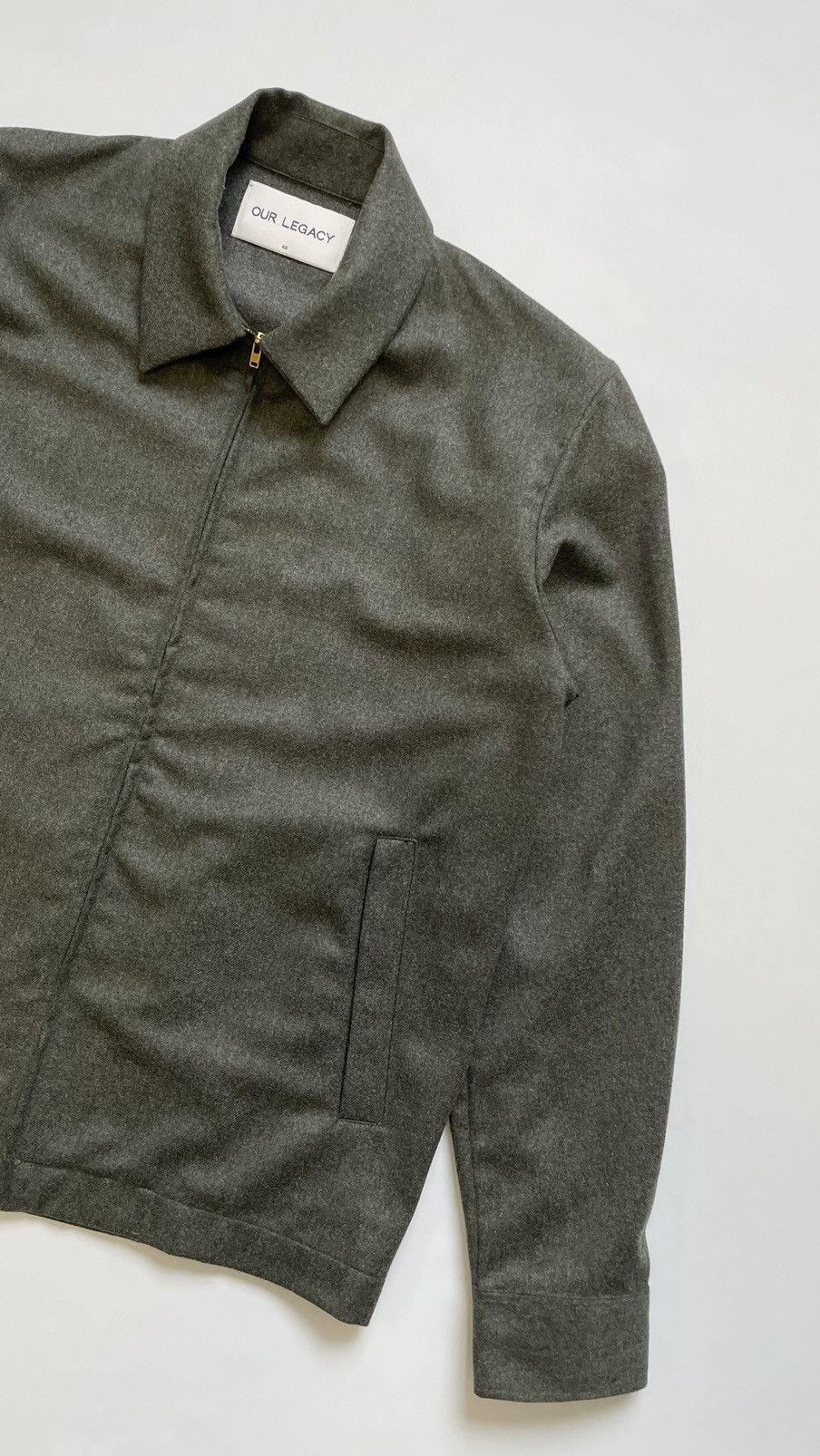 Our Legacy Sample ‘Moss Green’ Zip Wool Jacket Size US M / EU 48-50 / 2 - 4 Thumbnail