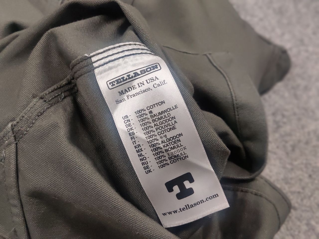Tellason Vintage Tellason Drab Flap Long Sleeve Button Work Shirt USA Size US S / EU 44-46 / 1 - 13 Thumbnail