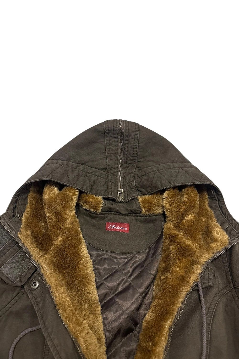 Avirex Avirex boa lined khaki utility mod coat w split hood Size US S / EU 44-46 / 1 - 3 Thumbnail