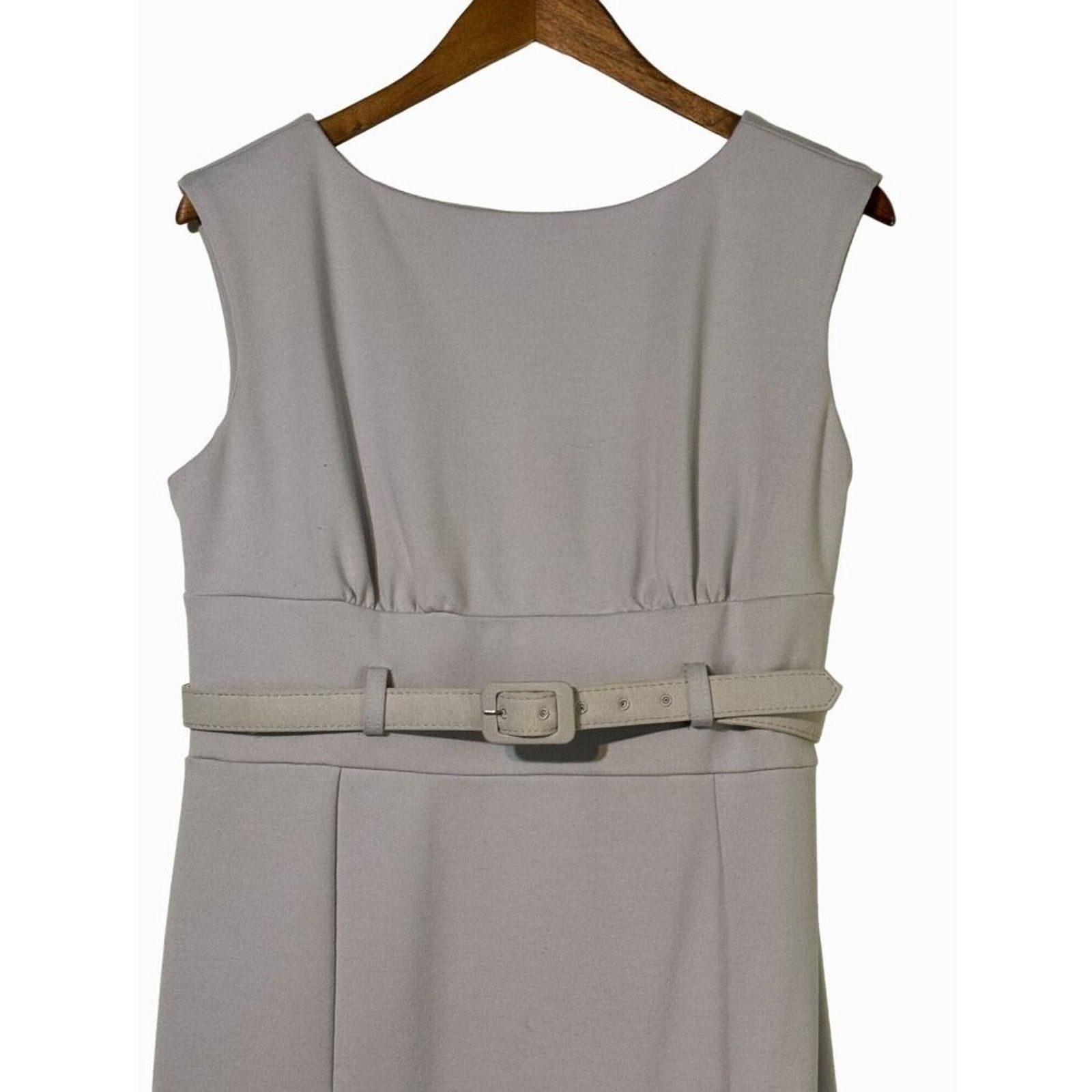 Other Adrienne Vittadini Gray Belted Sheath Dress Sleeveless Large Size L / US 10 / IT 46 - 2 Thumbnail
