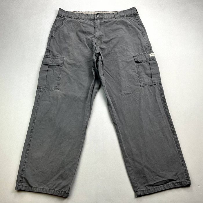 Wrangler Wrangler Cargo Pants Mens 38x30 Gray Canvas Ripstop Workwear ...