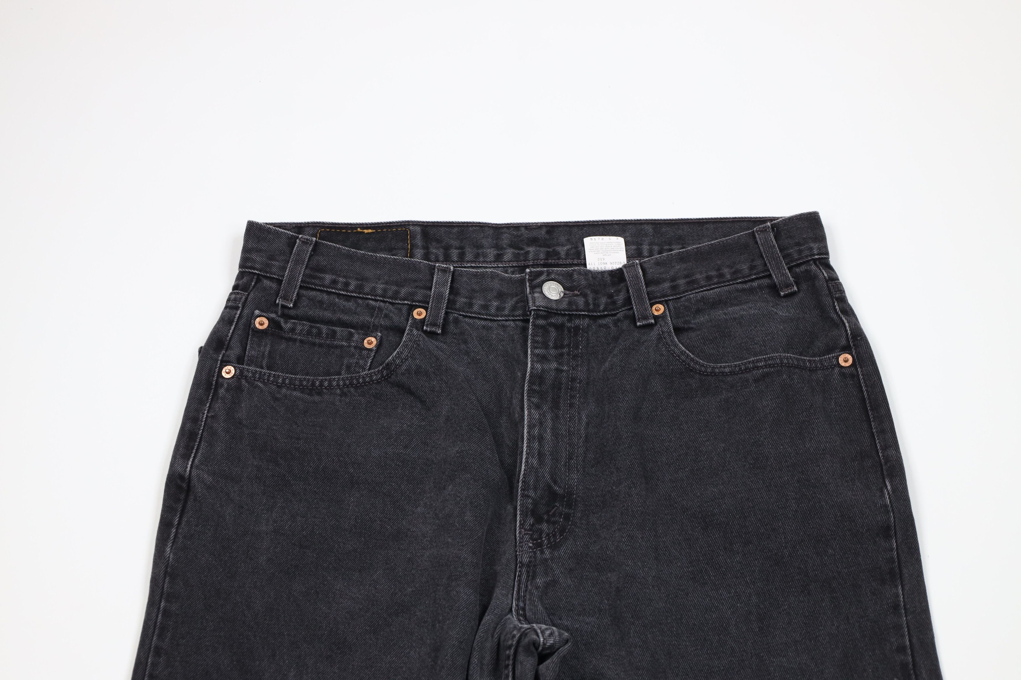 Levi's Vintage 90s Levis 550 Relaxed Fit Denim Jeans Black Cotton Size US 36 / EU 52 - 2 Thumbnail