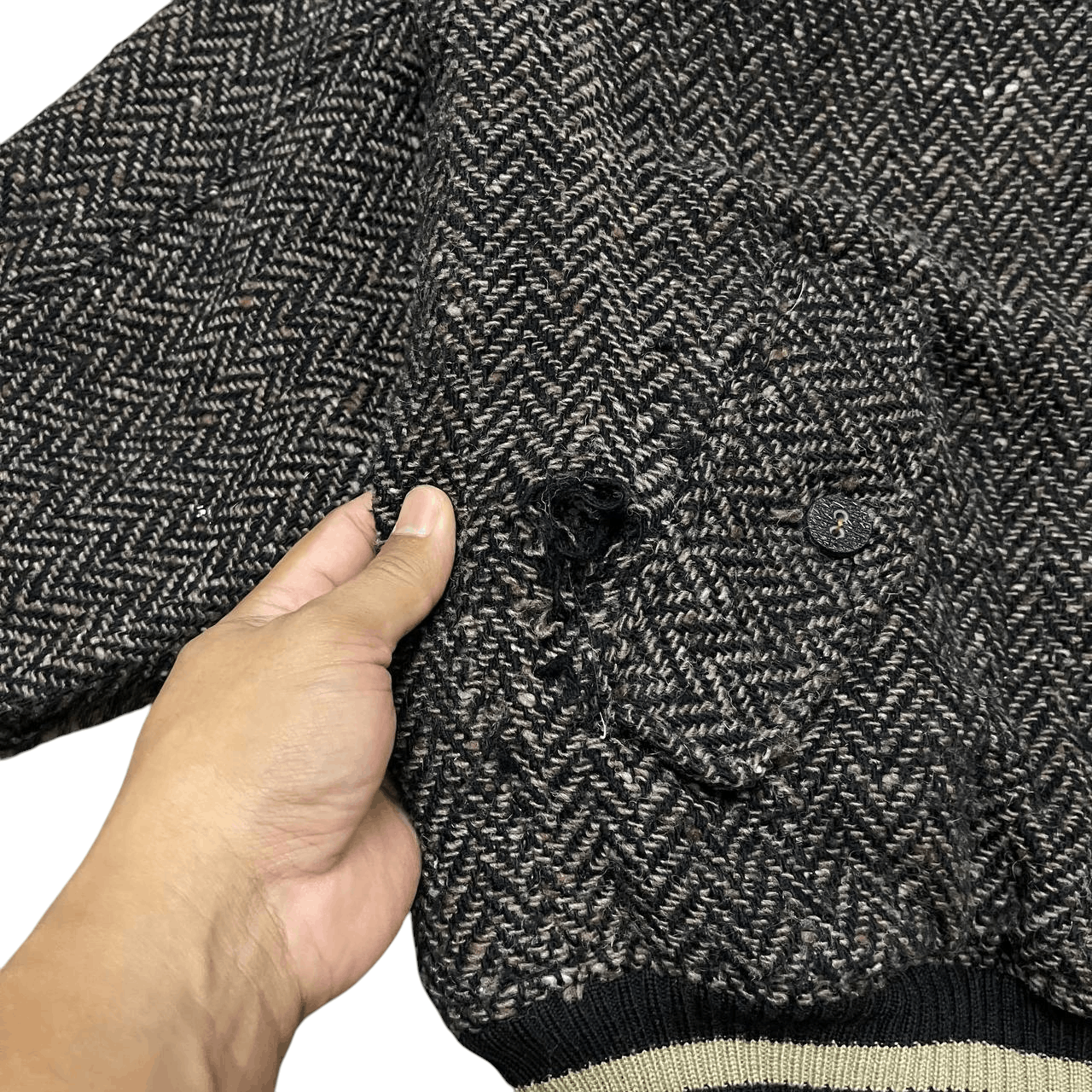 Japanese Brand Vintage Zigzag Club Wool Bomber Jacket Size US M / EU 48-50 / 2 - 15 Thumbnail