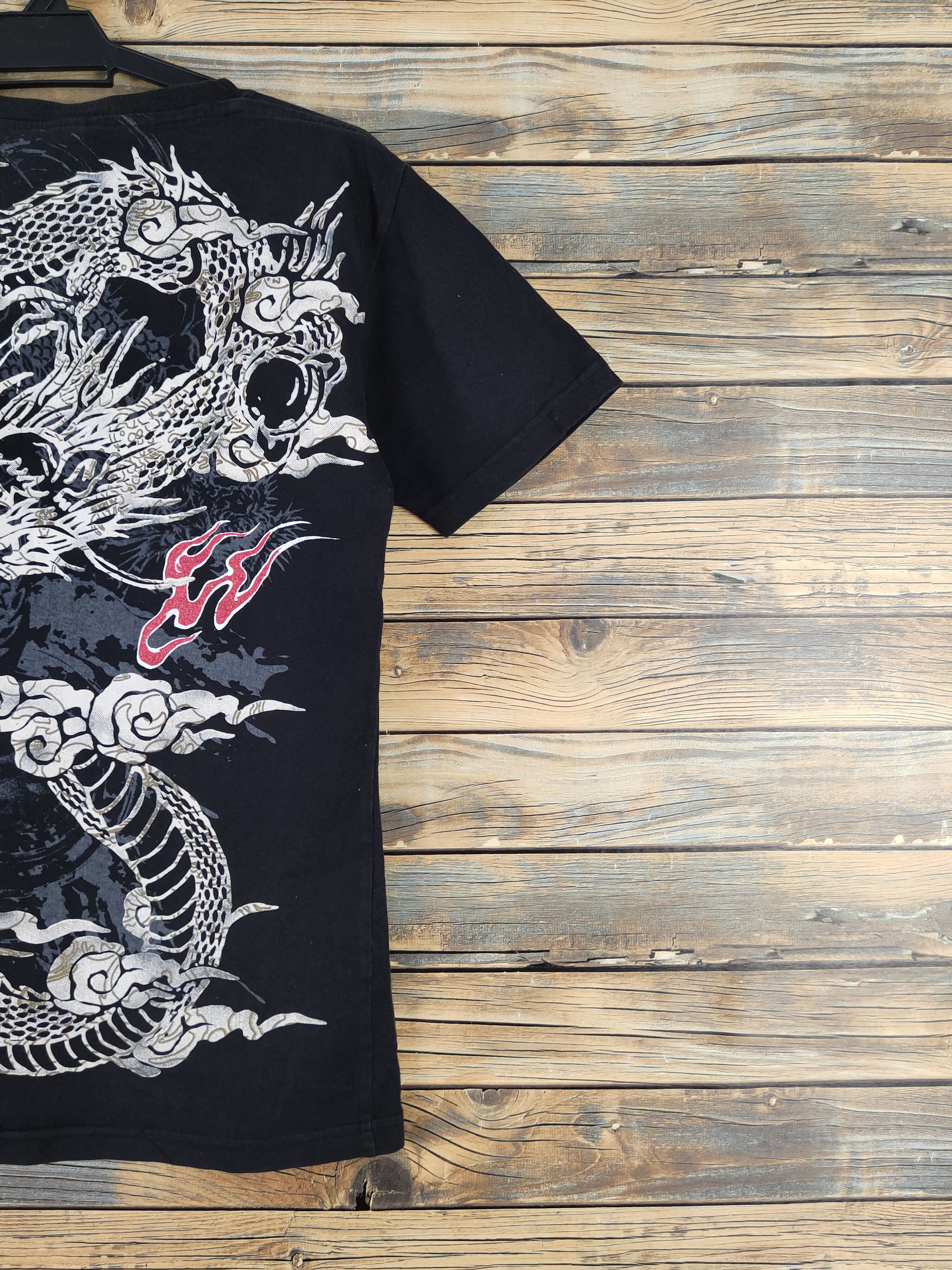 Japanese Brand DLL Cuze All Black Dragon Short Sleeve T-shirt #101 Size US S / EU 44-46 / 1 - 10 Thumbnail